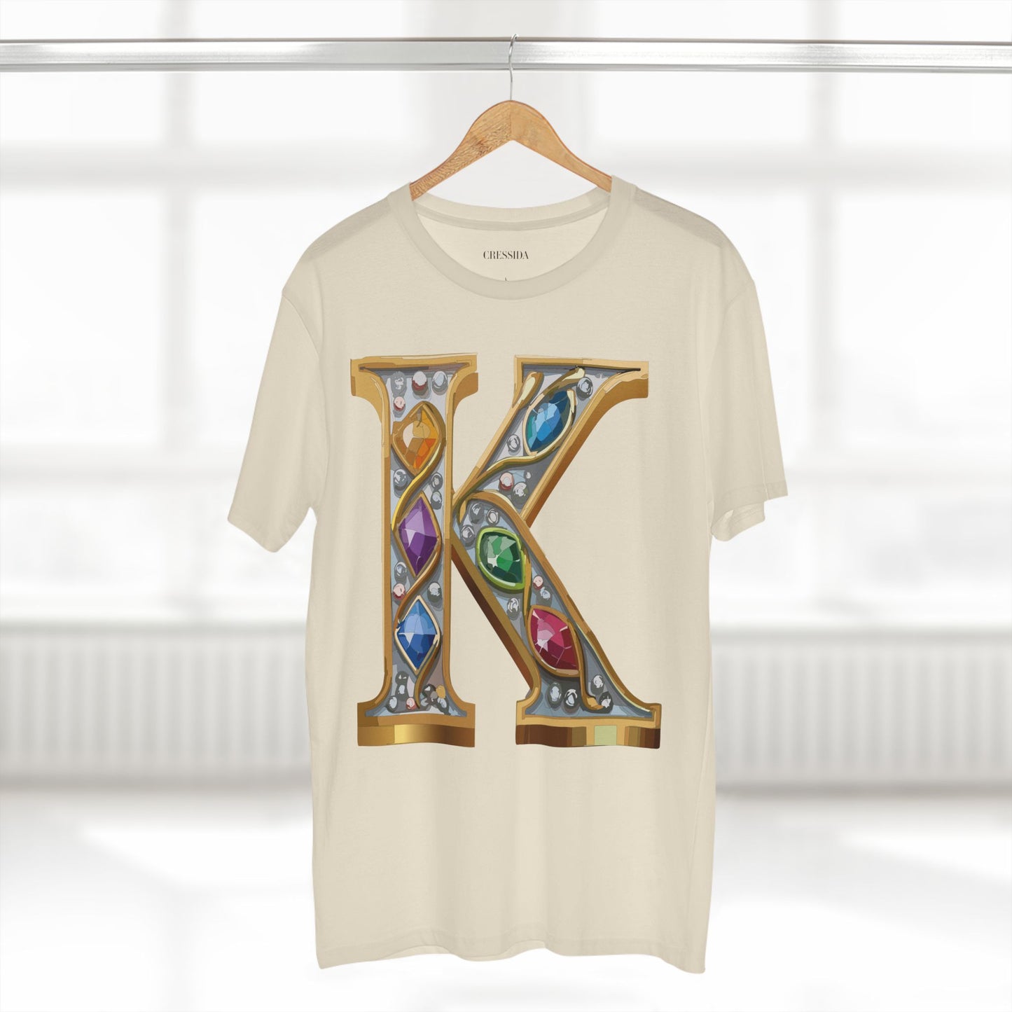 Letter Shirt, Shirt with Letters, Tee Shirt with Gold Letters