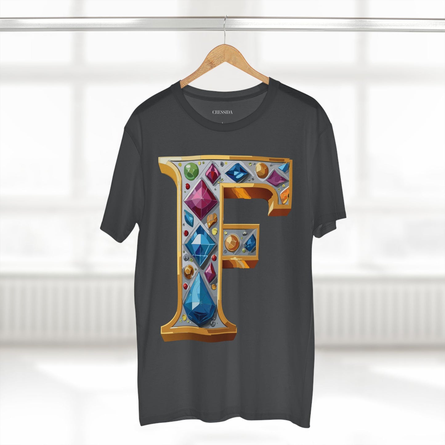 Letter Shirt, Shirt with Letters, Tee Shirt with Gold Letters