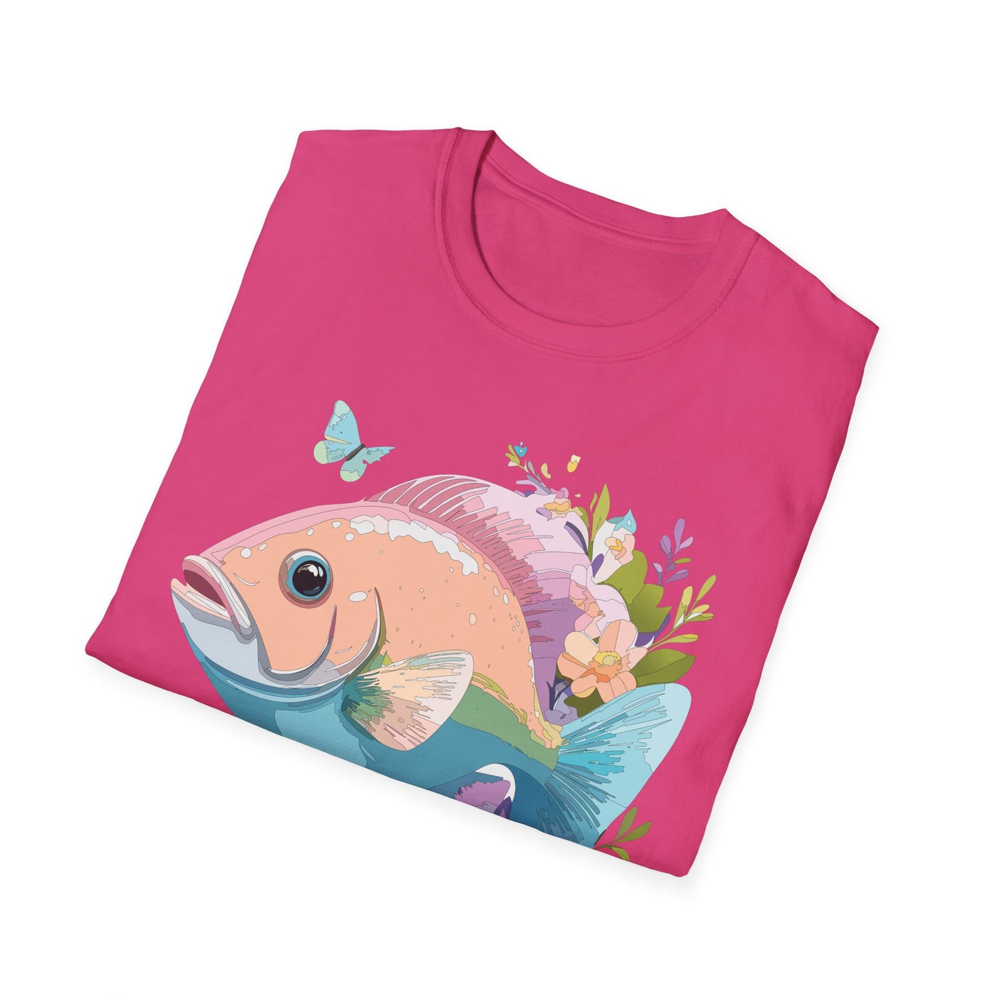 Fish Art Design Shirt, T Shirt with Fish, Graphic Shirt, Tee Shirt with Graphic Design, Shirt with Fish Graphic Art