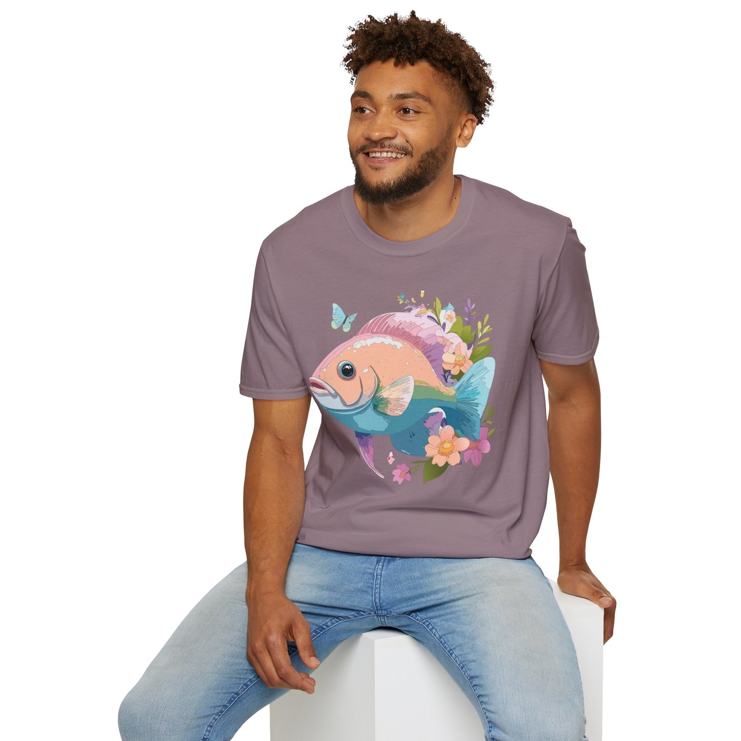 Fish Art Design Shirt, T Shirt with Fish, Graphic Shirt, Tee Shirt with Graphic Design, Shirt with Fish Graphic Art