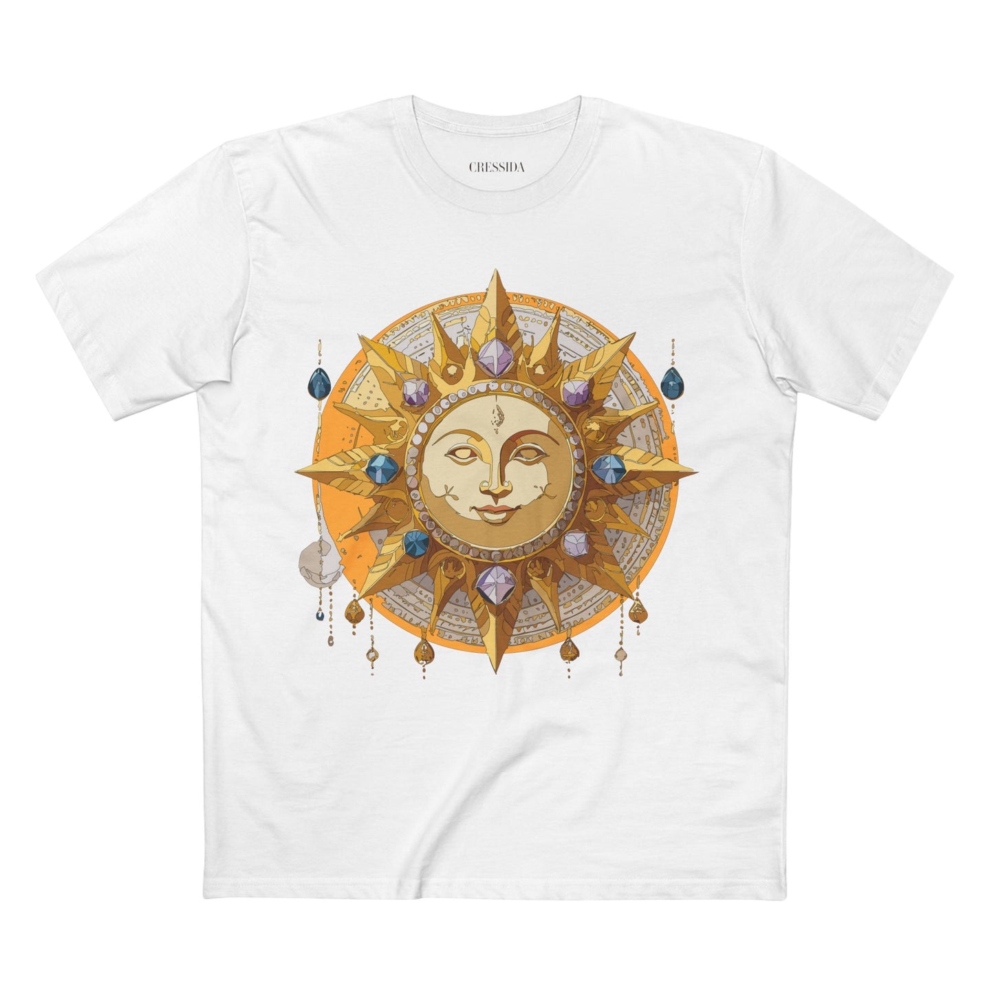 Sun Shirt, Shirt with Sun, Tee Shirt with Gold Sun