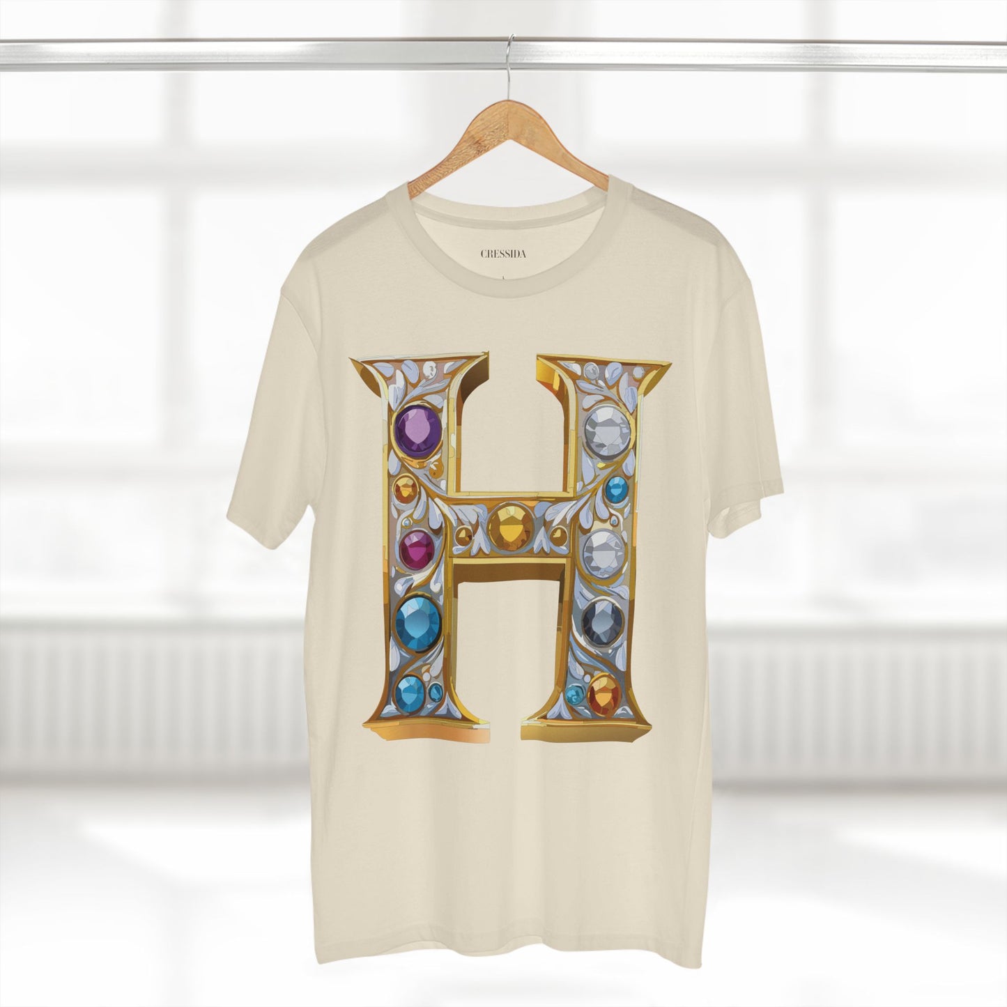 Letter Shirt, Shirt with Letters, Tee Shirt with Gold Letters