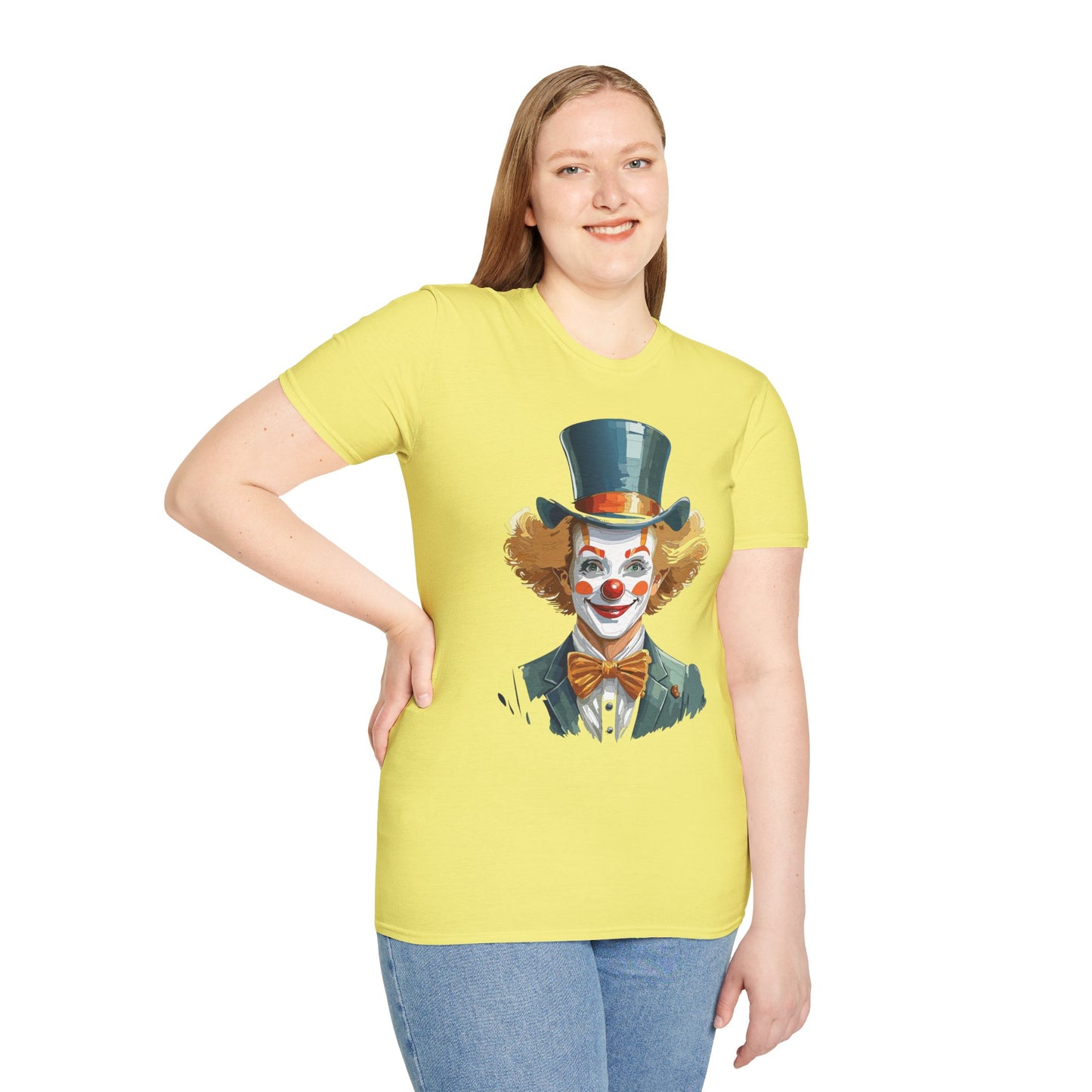 Clown Shirt, T Shirt with Clown, Funny Man Shirt, Tee Shirt with Funny Man, Circus Shirt, Shirt with Circus, Scary Man Shirt, Shirt with Scary Man