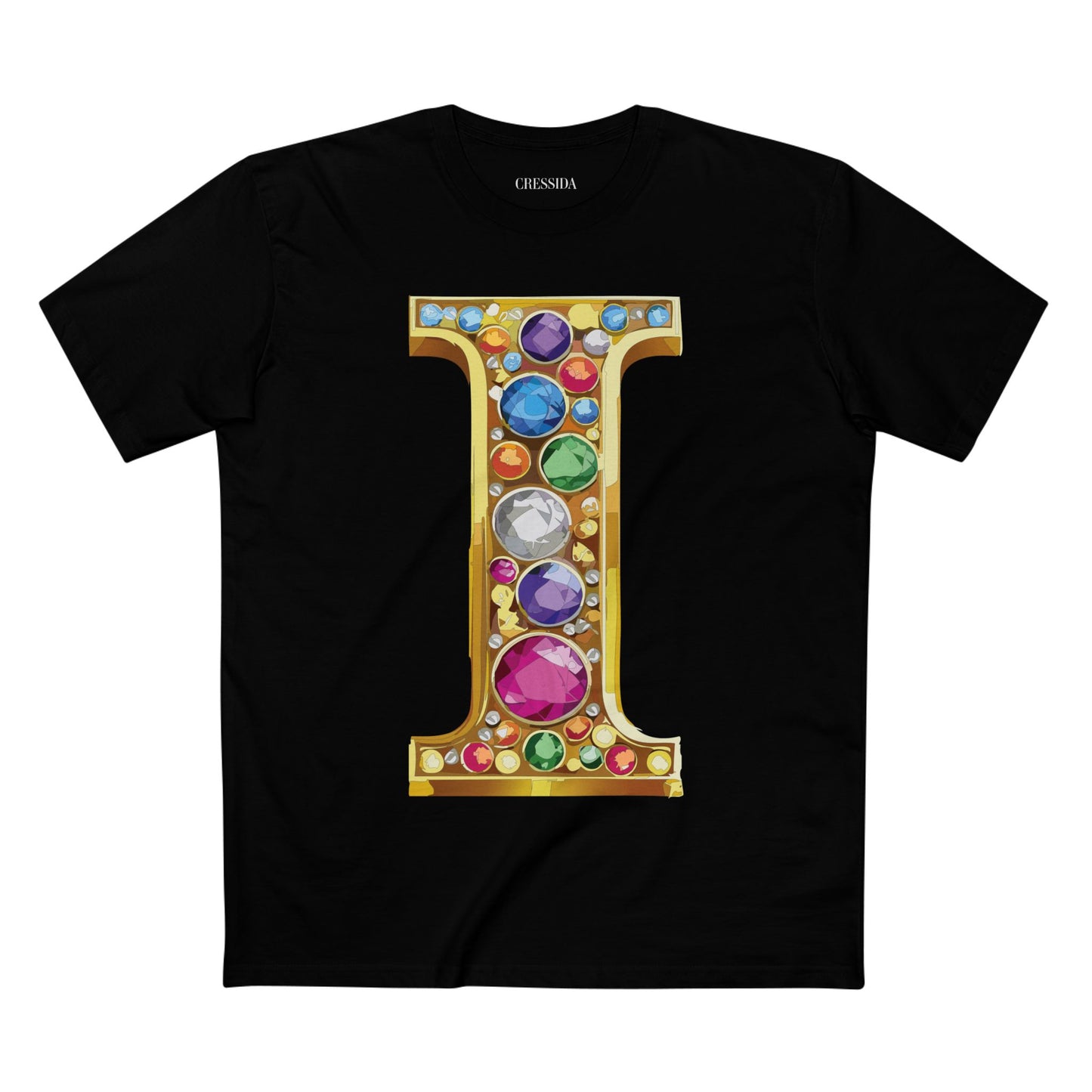 Letter Shirt, Shirt with Letters, Tee Shirt with Gold Letters