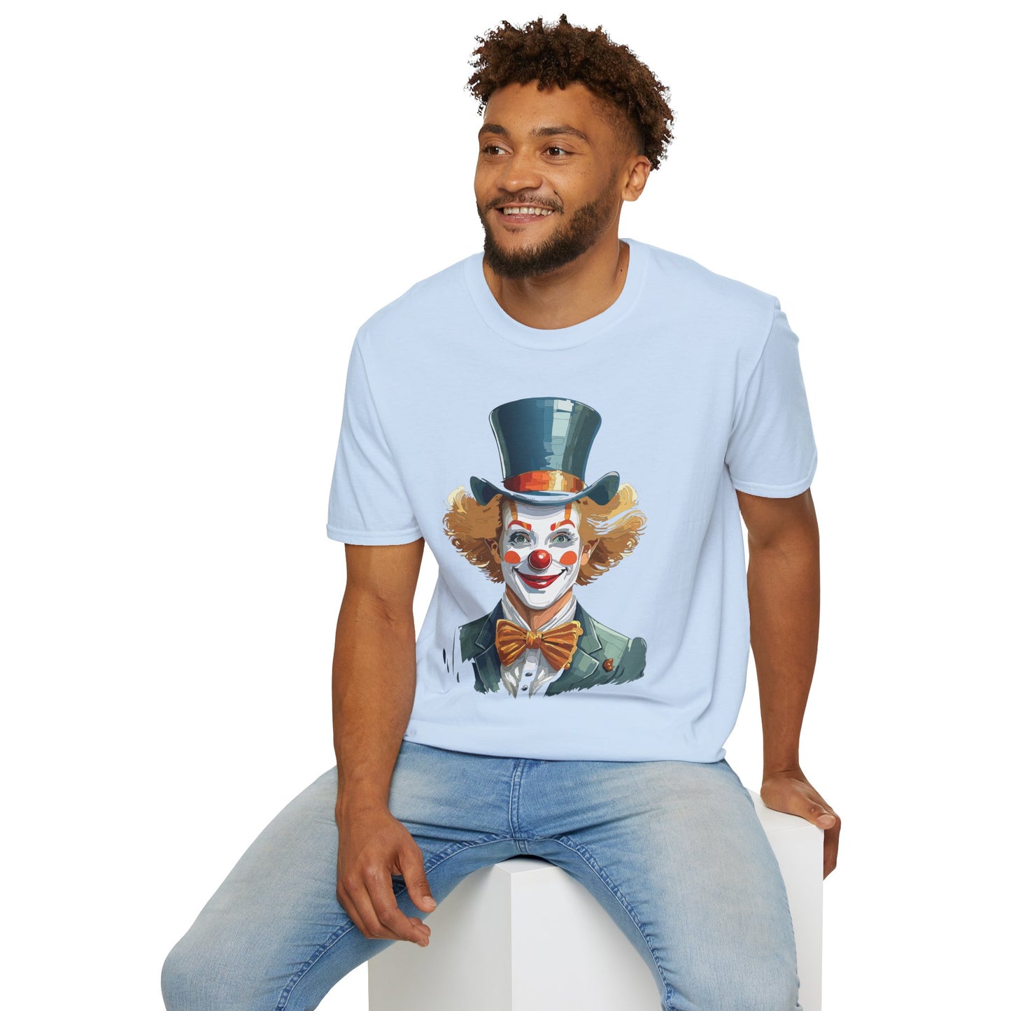 Clown Shirt, T Shirt with Clown, Funny Man Shirt, Tee Shirt with Funny Man, Circus Shirt, Shirt with Circus, Scary Man Shirt, Shirt with Scary Man