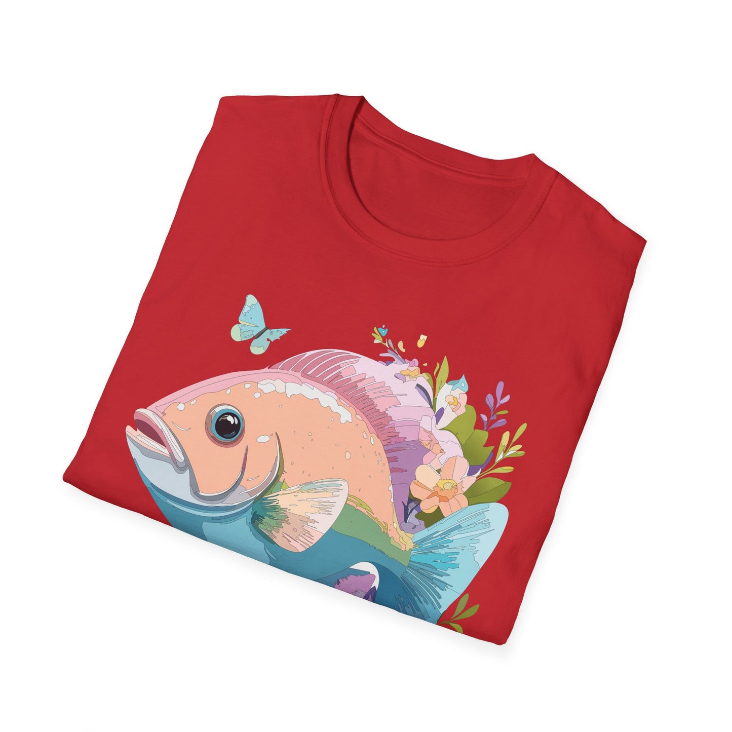 Fish Art Design Shirt, T Shirt with Fish, Graphic Shirt, Tee Shirt with Graphic Design, Shirt with Fish Graphic Art