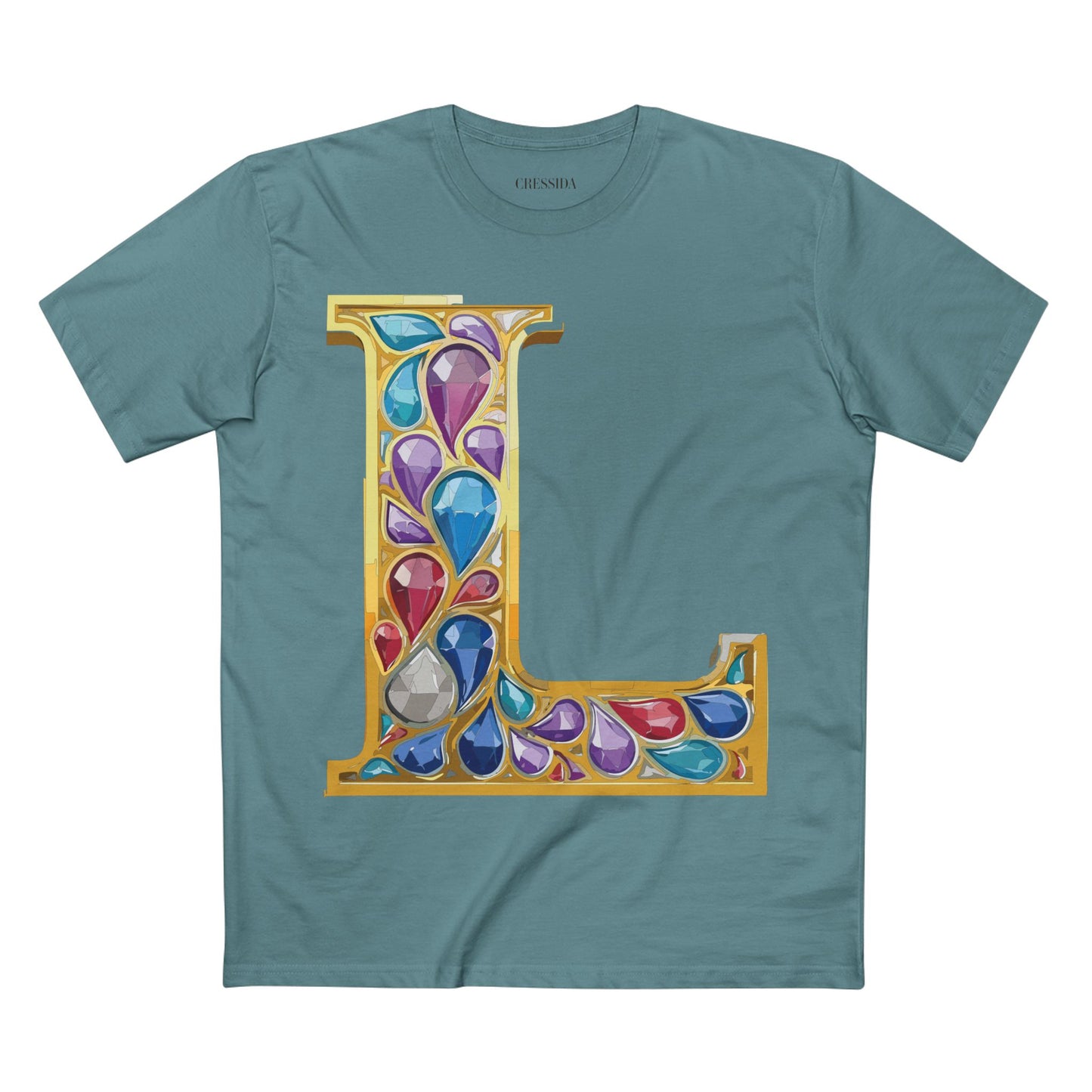 Letter Shirt, Shirt with Letters, Tee Shirt with Gold Letters
