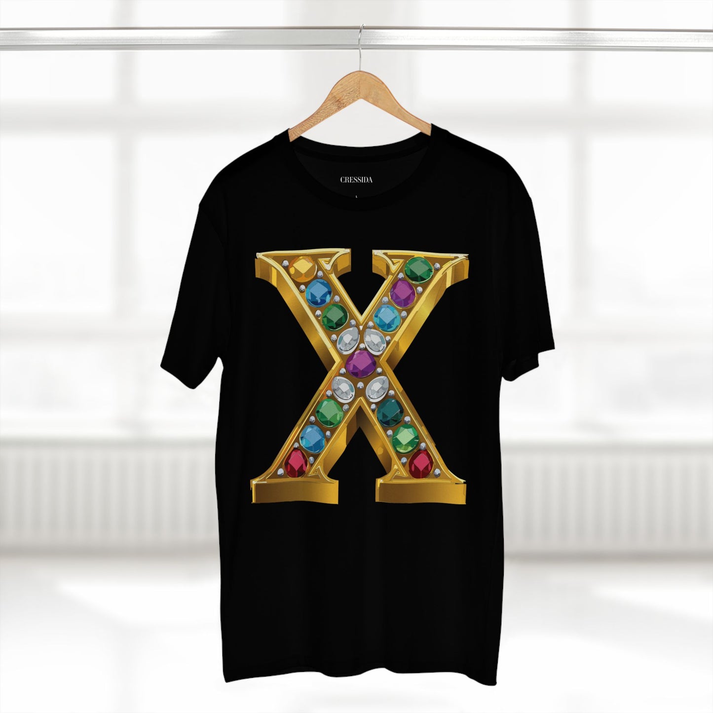 Letter Shirt, Shirt with Letters, Tee Shirt with Gold Letters