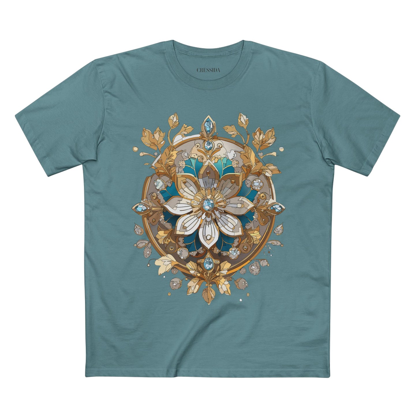Floral Shirt, Shirt with Flower, Tee Shirt with Antique Flower