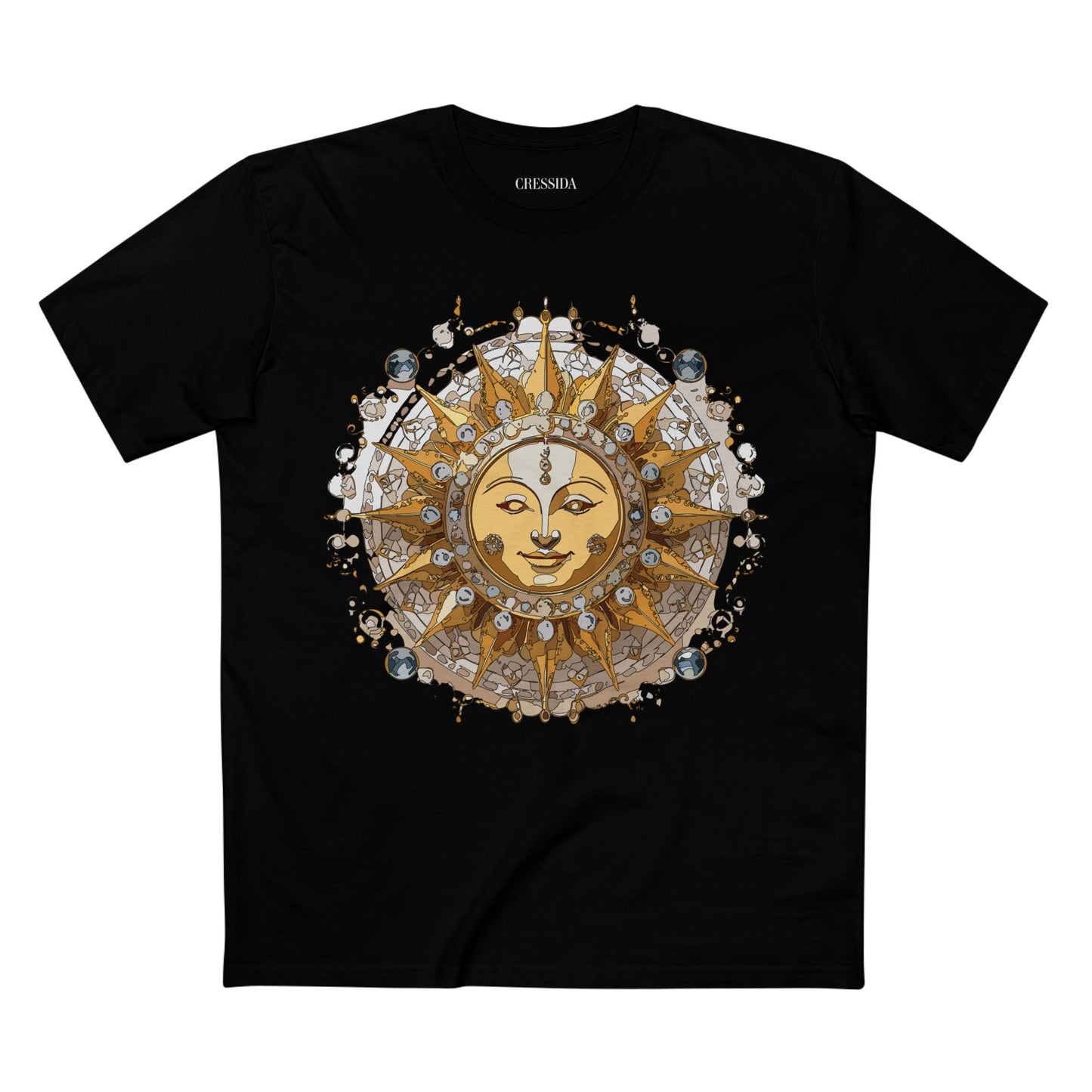 Sun Shirt, Shirt with Sun, Tee Shirt with Gold Sun
