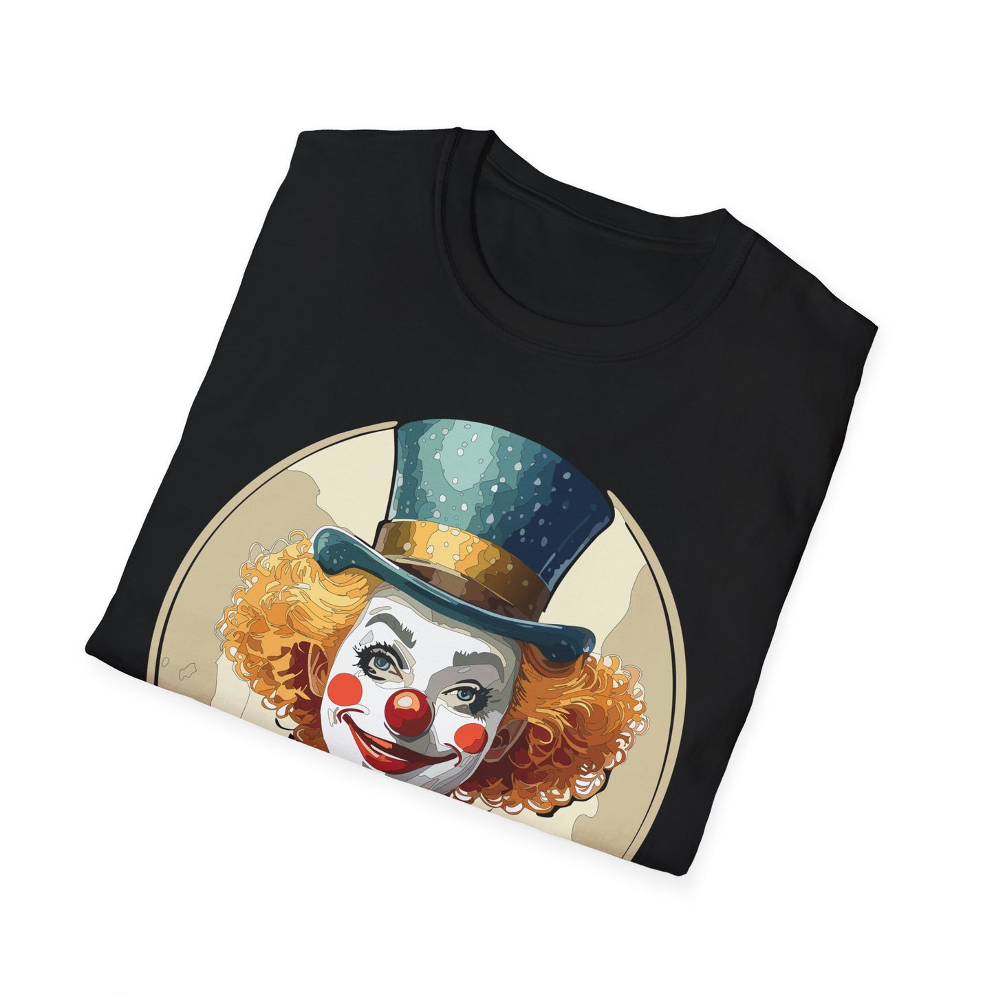 Clown Shirt, T Shirt with Clown, Funny Man Shirt, Tee Shirt with Funny Man, Circus Shirt, Shirt with Circus, Scary Man Shirt, Shirt with Scary Man