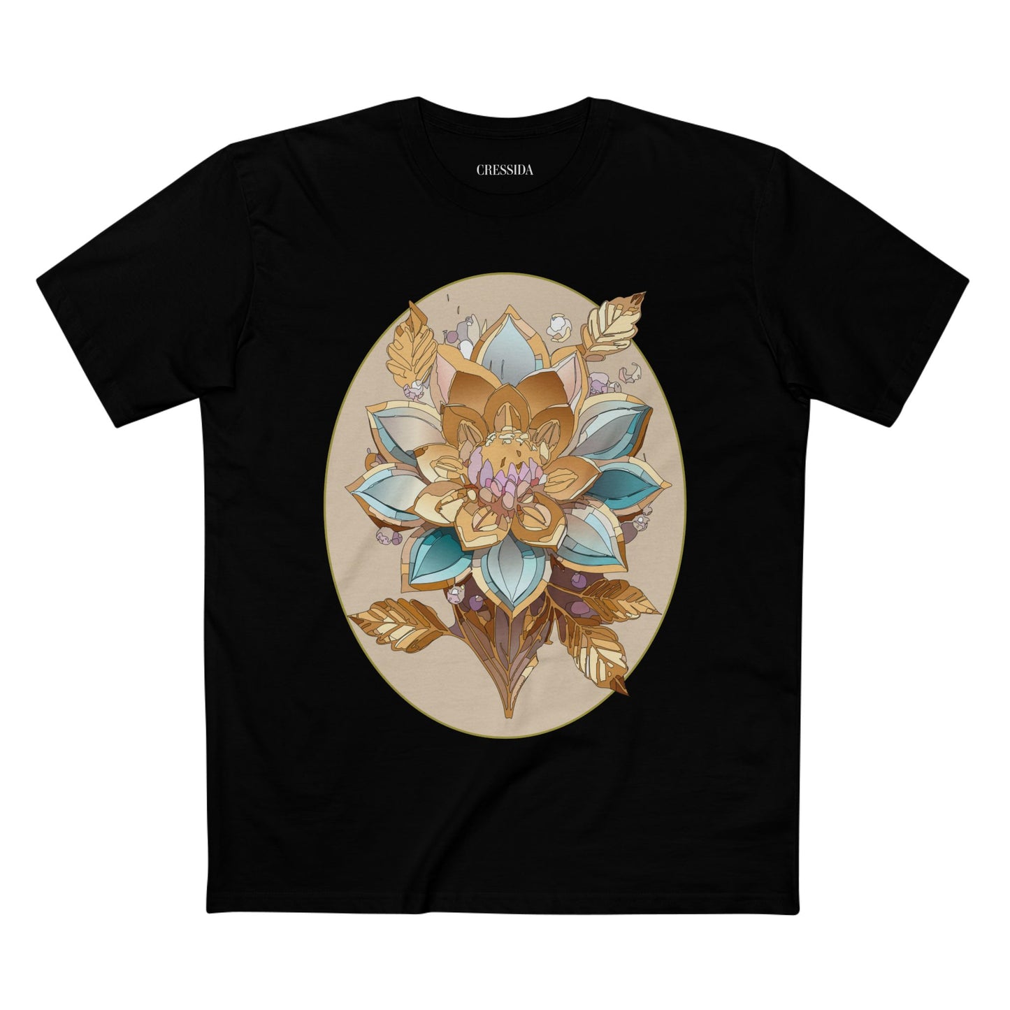 Floral Shirt, Shirt with Flower, Tee Shirt with Antique Flower