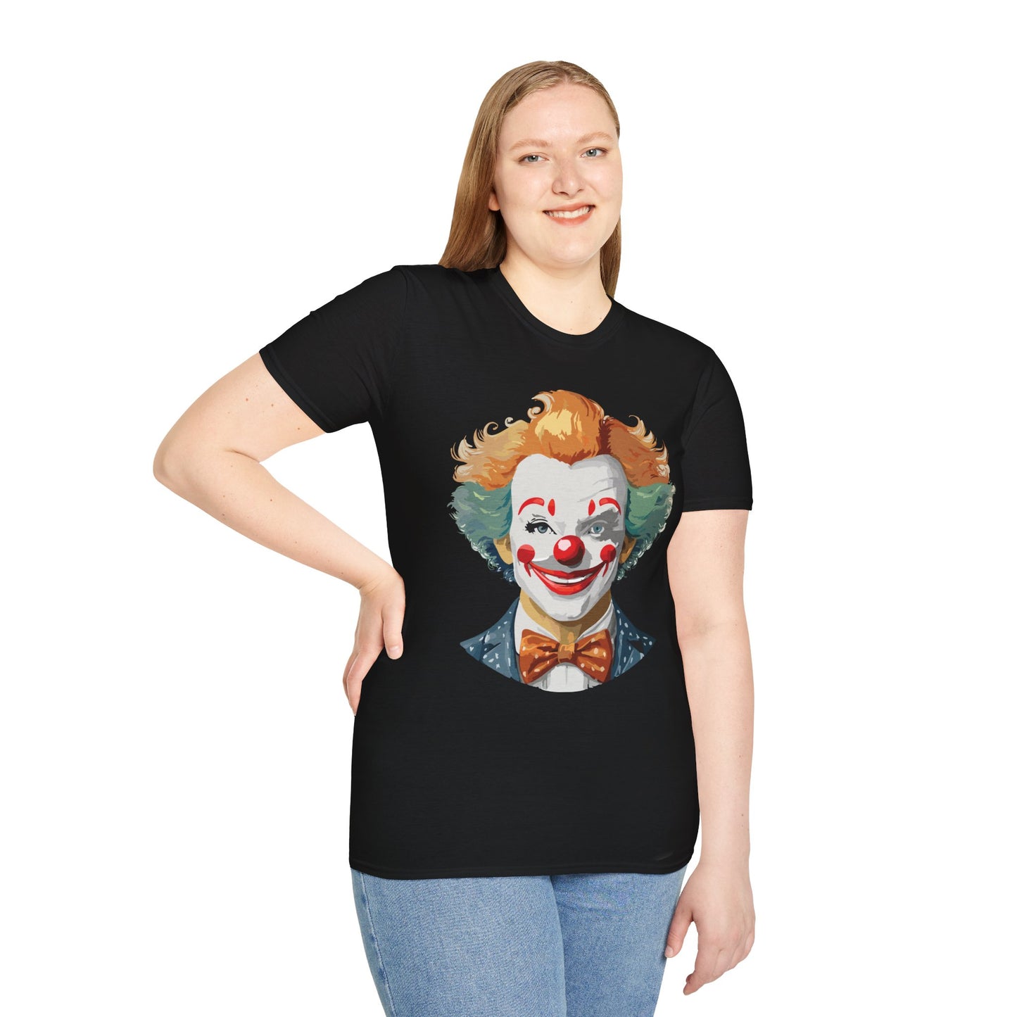 Clown Shirt, T Shirt with Clown, Funny Man Shirt, Tee Shirt with Funny Man, Circus Shirt, Shirt with Circus, Scary Man Shirt, Shirt with Scary Man