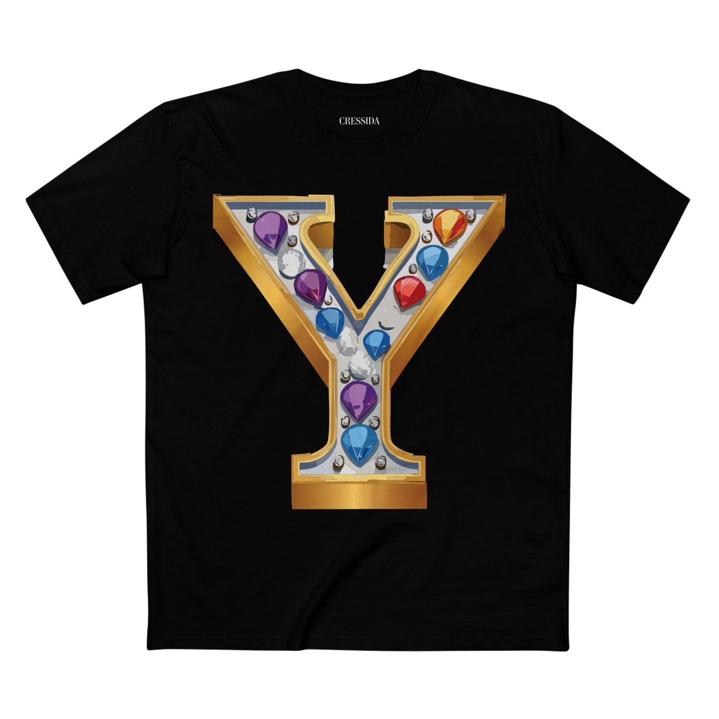 Letter Shirt, Shirt with Letters, Tee Shirt with Gold Letters
