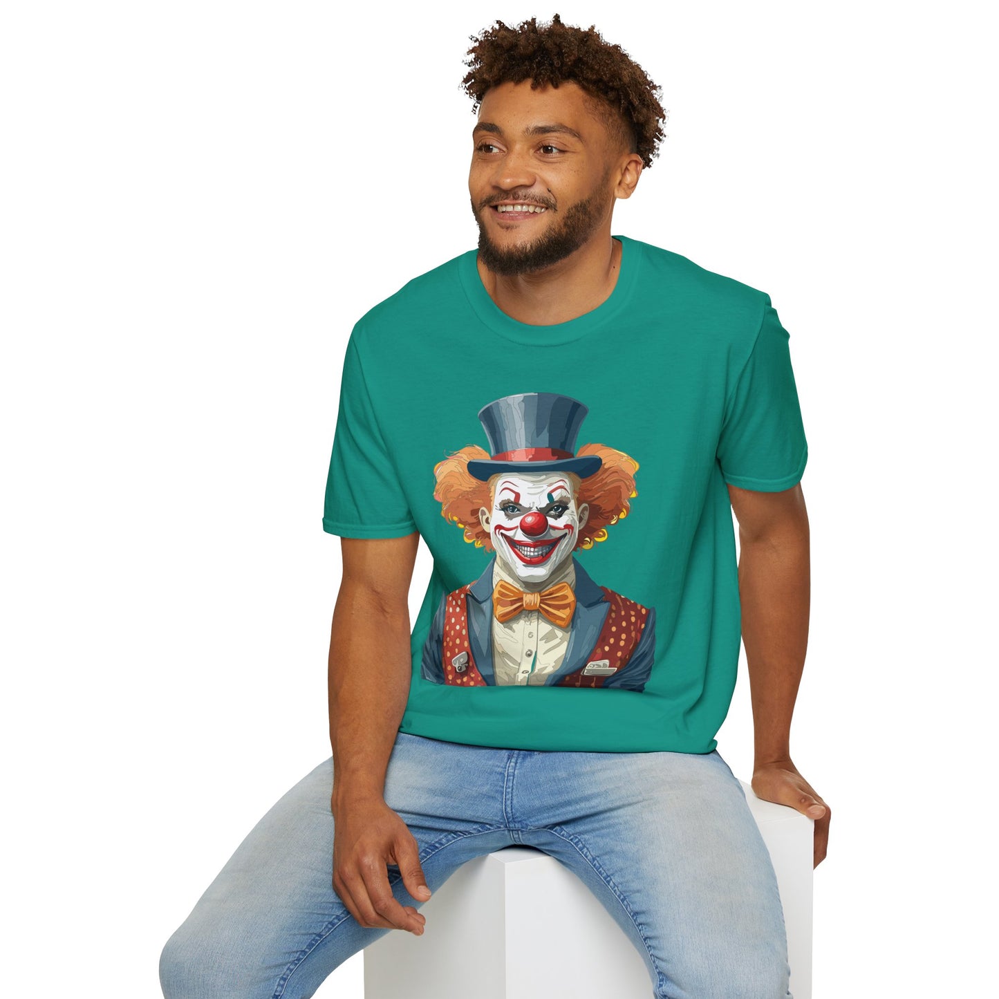 Clown Shirt, T Shirt with Clown, Funny Man Shirt, Tee Shirt with Funny Man, Circus Shirt, Shirt with Circus, Scary Man Shirt, Shirt with Scary Man