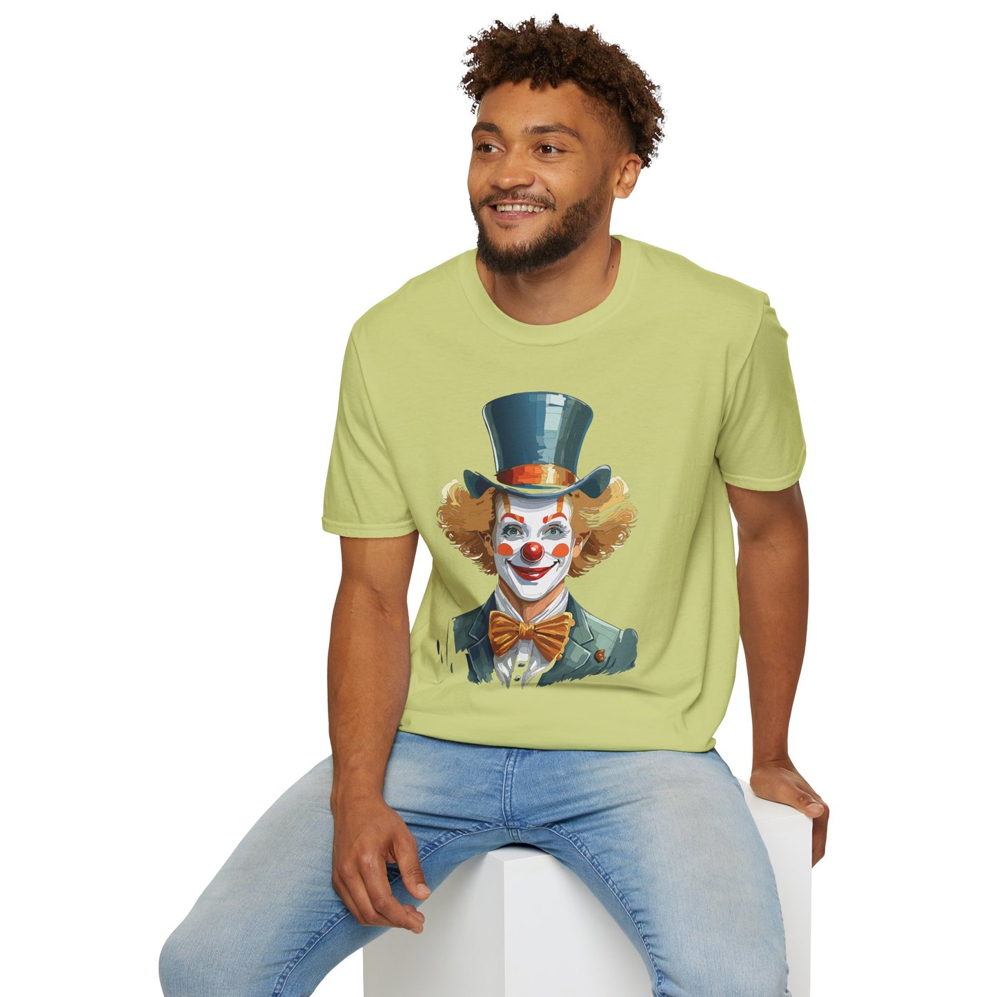 Clown Shirt, T Shirt with Clown, Funny Man Shirt, Tee Shirt with Funny Man, Circus Shirt, Shirt with Circus, Scary Man Shirt, Shirt with Scary Man