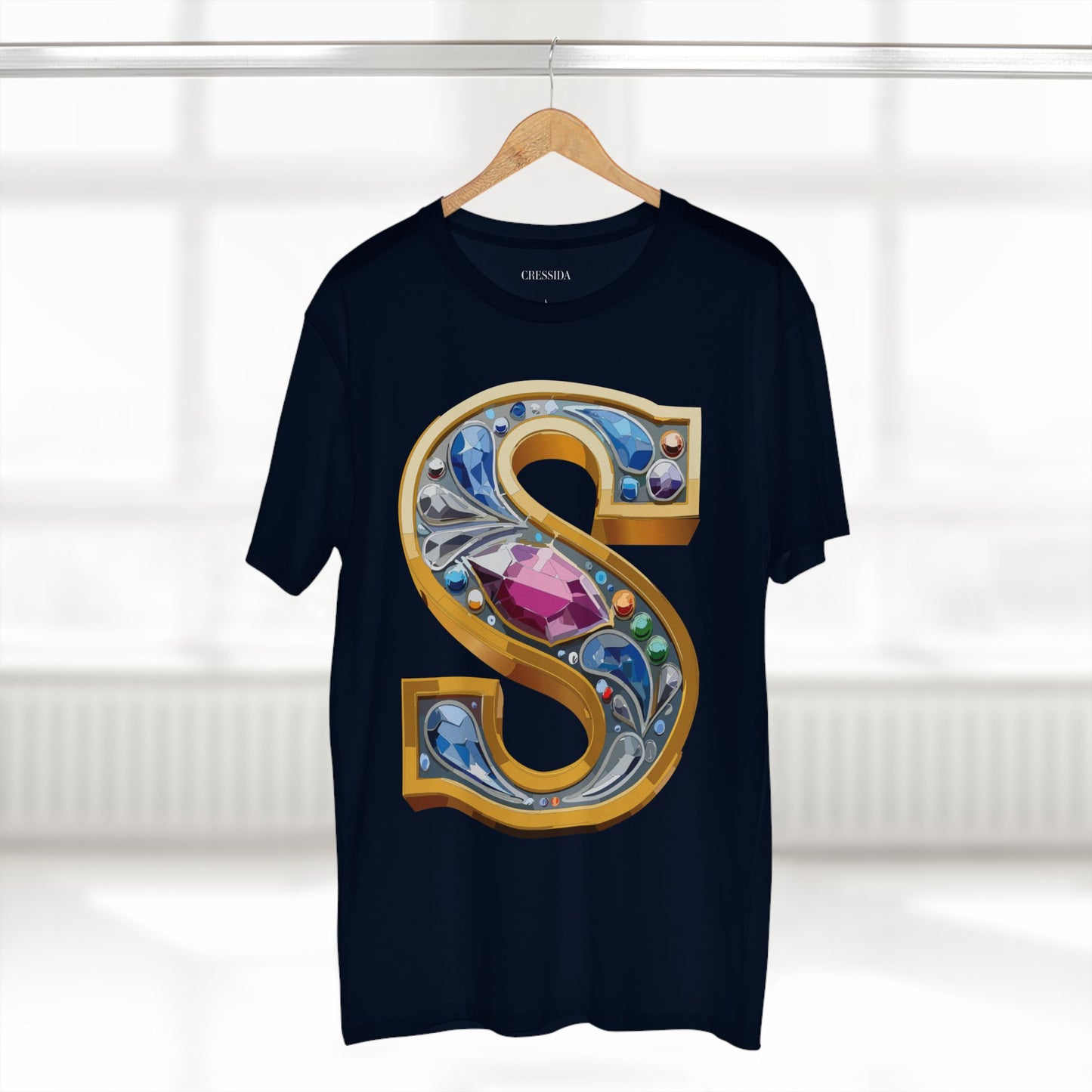 Letter Shirt, Shirt with Letters, Tee Shirt with Gold Letters