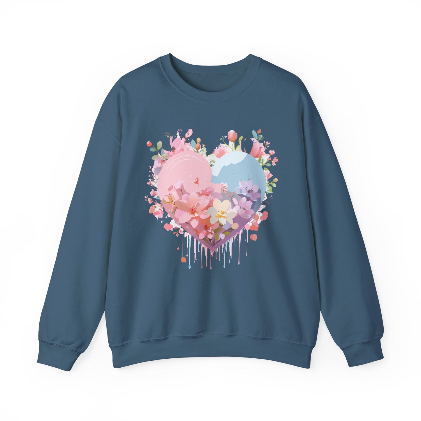 Floral Heart Sweatshirt, Floral Love Sweatshirt, Valentine's Day Sweatshirt, Heart Floral Sweatshirt