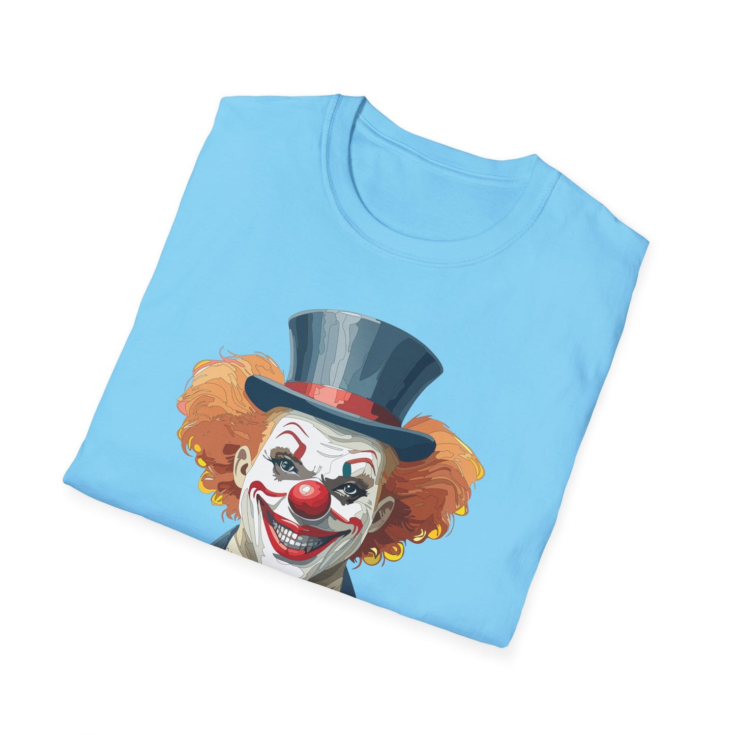 Clown Shirt, T Shirt with Clown, Funny Man Shirt, Tee Shirt with Funny Man, Circus Shirt, Shirt with Circus, Scary Man Shirt, Shirt with Scary Man