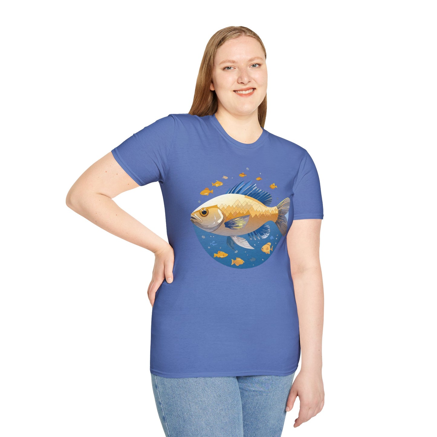 Fish Art Design Shirt, T Shirt with Fish, Graphic Shirt, Tee Shirt with Graphic Design, Shirt with Fish Graphic Art