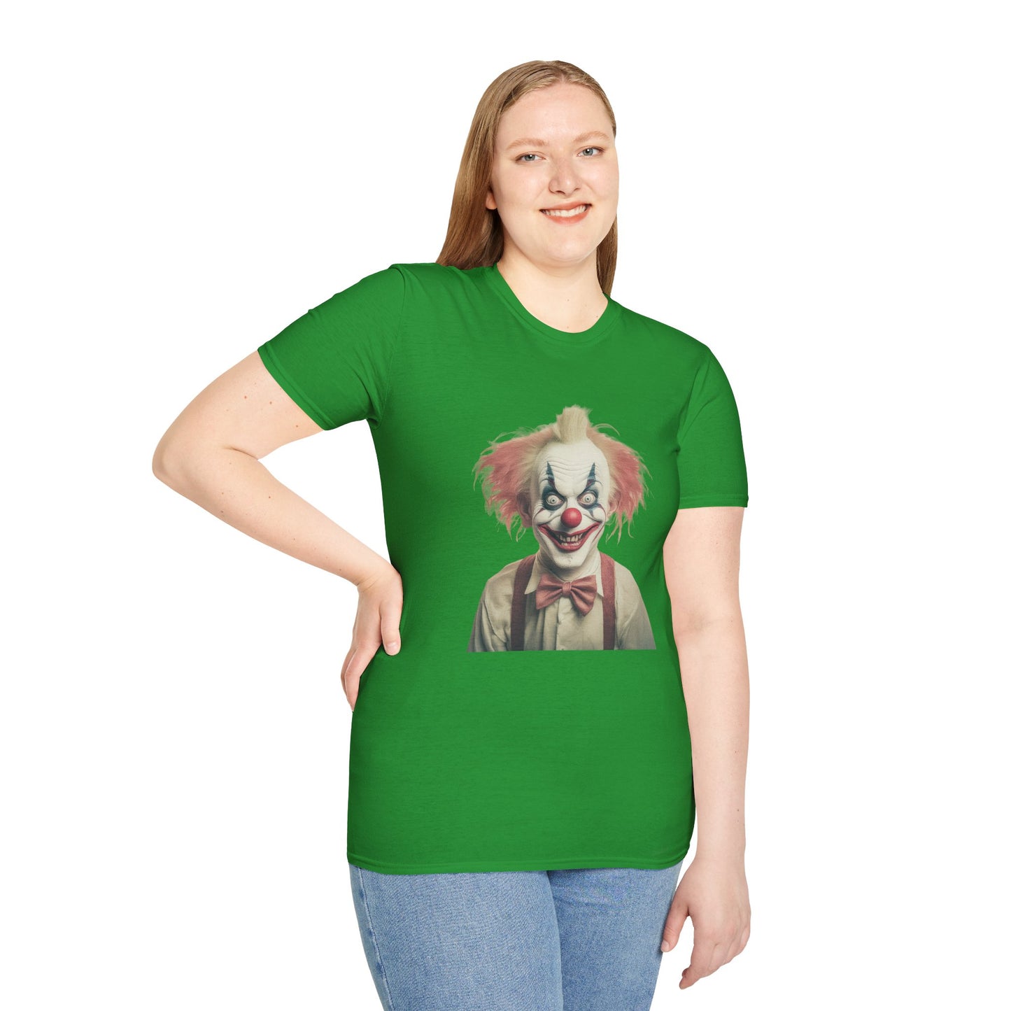 Clown Shirt, T Shirt with Clown, Funny Man Shirt, Tee Shirt with Funny Man, Circus Shirt, Shirt with Circus, Scary Man Shirt, Shirt with Scary Man