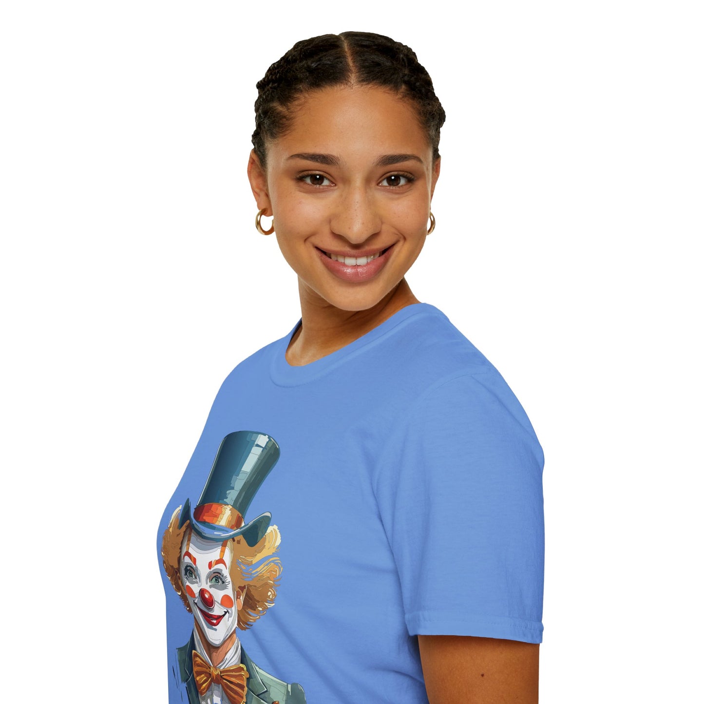 Clown Shirt, T Shirt with Clown, Funny Man Shirt, Tee Shirt with Funny Man, Circus Shirt, Shirt with Circus, Scary Man Shirt, Shirt with Scary Man
