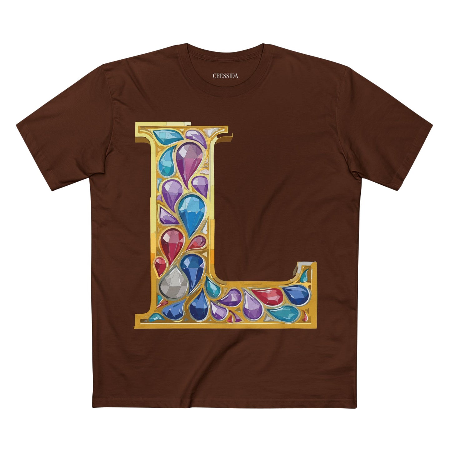 Letter Shirt, Shirt with Letters, Tee Shirt with Gold Letters