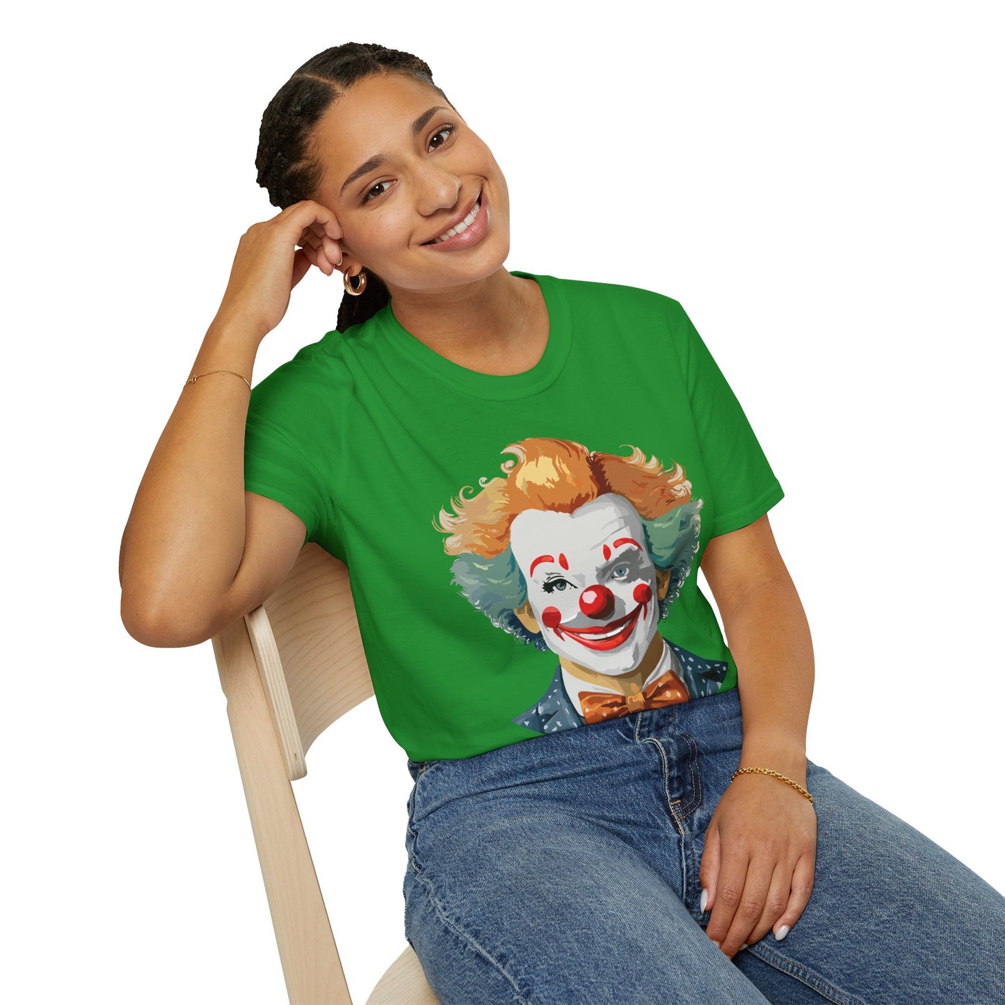Clown Shirt, T Shirt with Clown, Funny Man Shirt, Tee Shirt with Funny Man, Circus Shirt, Shirt with Circus, Scary Man Shirt, Shirt with Scary Man