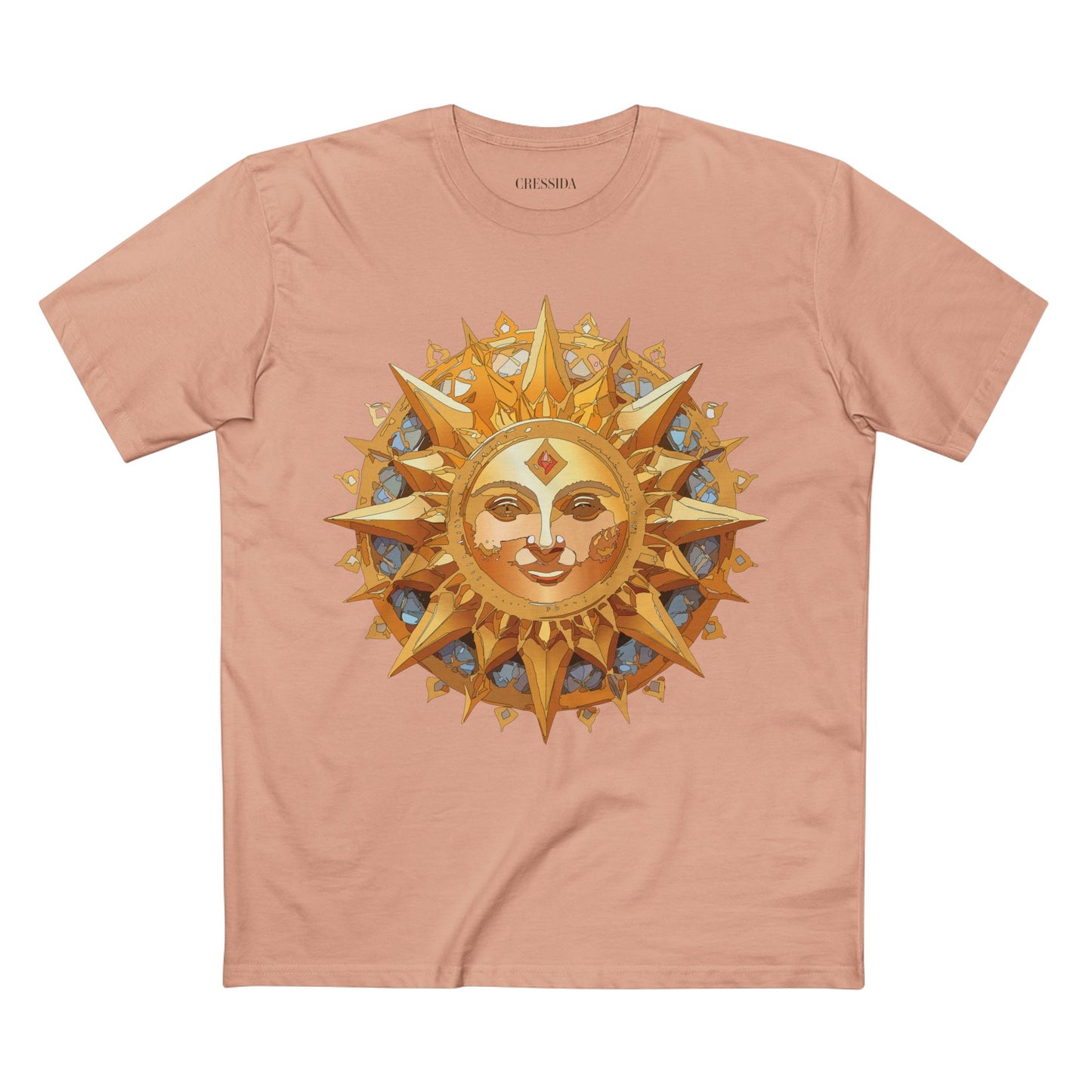 Sun Shirt, Shirt with Sun, Tee Shirt with Gold Sun