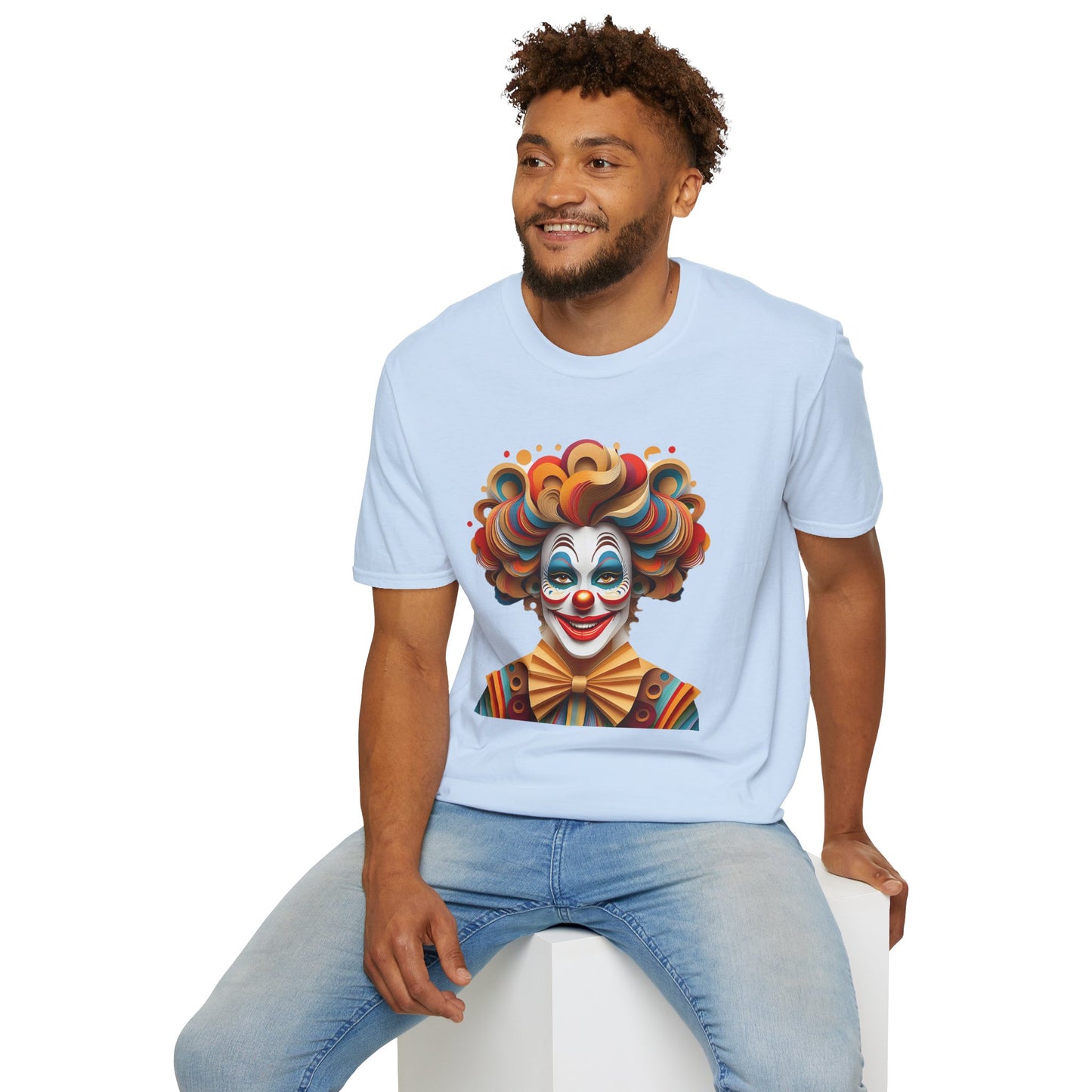 Clown Shirt, T Shirt with Clown, Funny Man Shirt, Tee Shirt with Funny Man, Circus Shirt, Shirt with Circus, Scary Man Shirt, Shirt with Scary Man