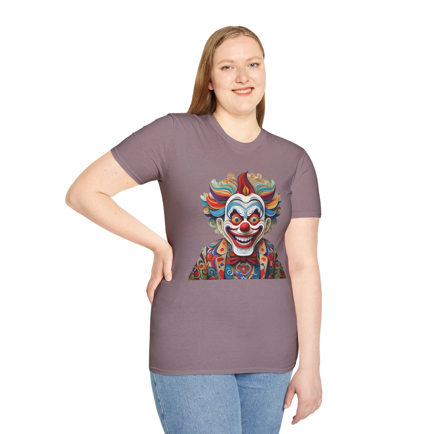 Clown Shirt, T Shirt with Clown, Funny Man Shirt, Tee Shirt with Funny Man, Circus Shirt, Shirt with Circus, Scary Man Shirt, Shirt with Scary Man