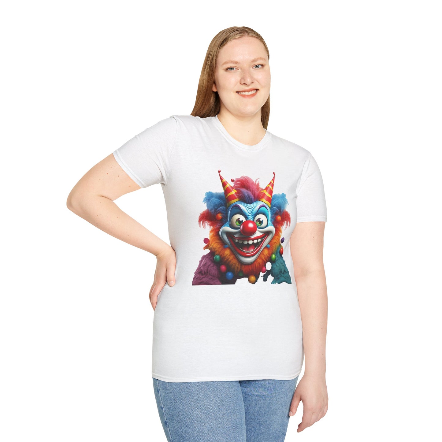 Clown Shirt, T Shirt with Clown, Funny Man Shirt, Tee Shirt with Funny Man, Circus Shirt, Shirt with Circus, Scary Man Shirt, Shirt with Scary Man