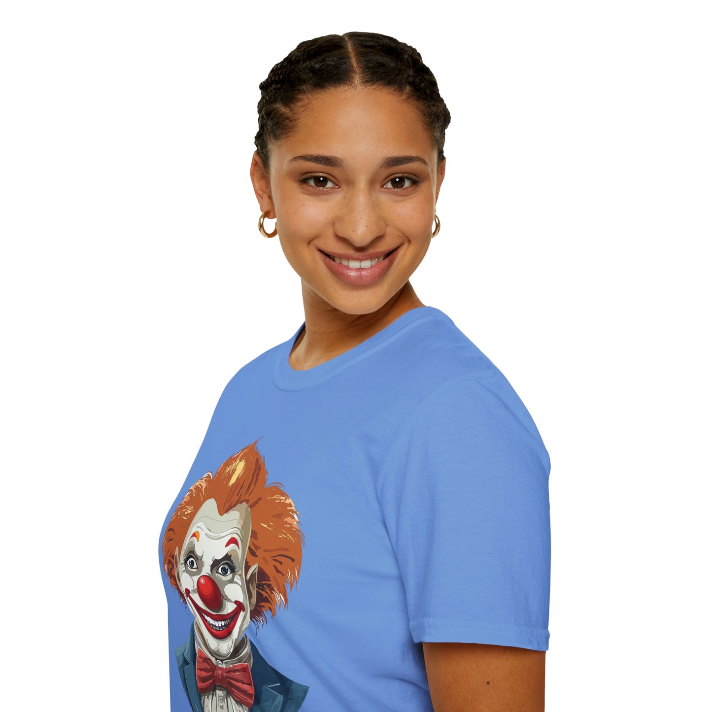 Clown Shirt, T Shirt with Clown, Funny Man Shirt, Tee Shirt with Funny Man, Circus Shirt, Shirt with Circus, Scary Man Shirt, Shirt with Scary Man