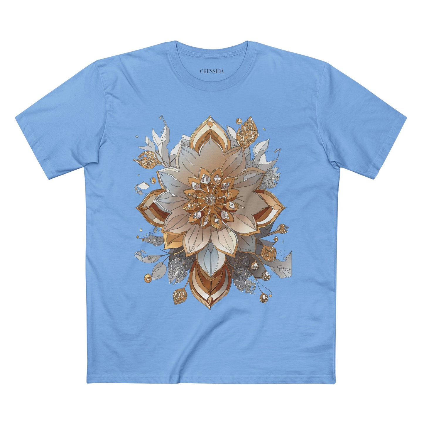 Floral Shirt, Shirt with Flower, Tee Shirt with Antique Flower