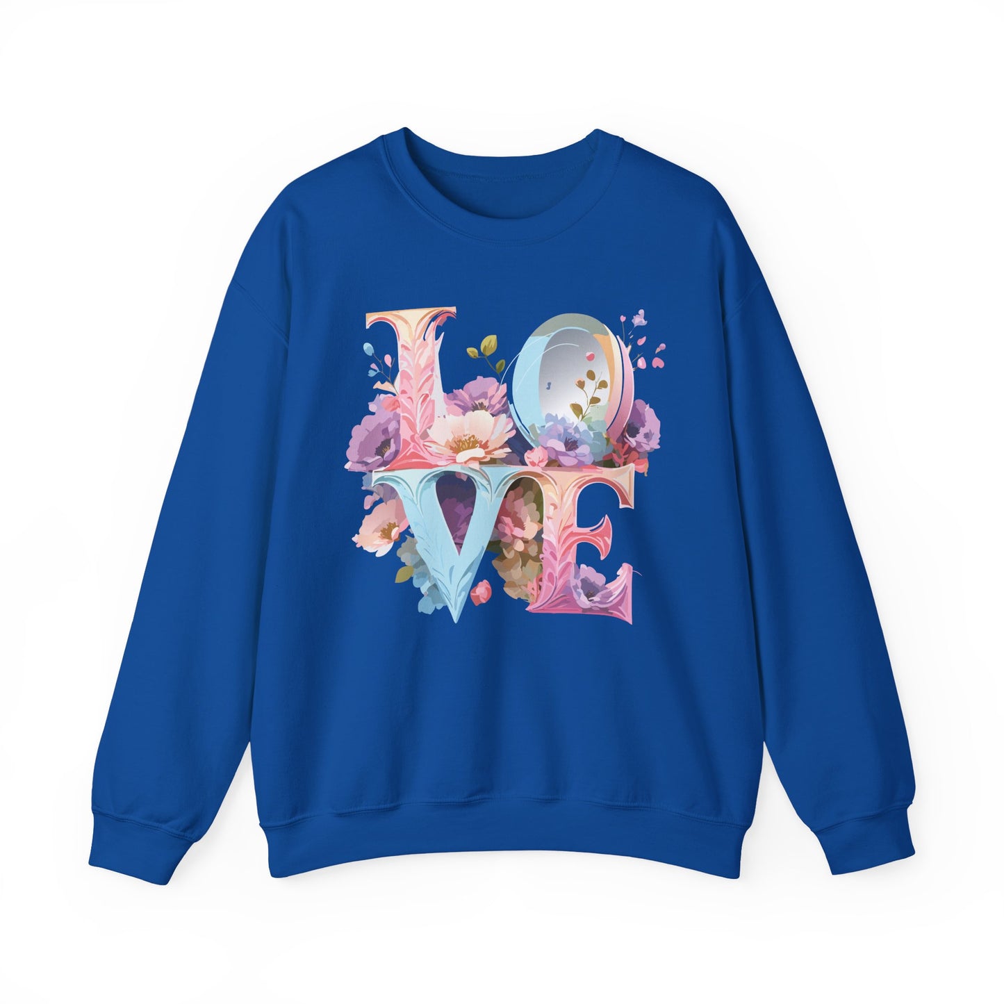 Floral Love Sweatshirt, Valentine's Day Sweatshirt, Love Flower Sweatshirt
