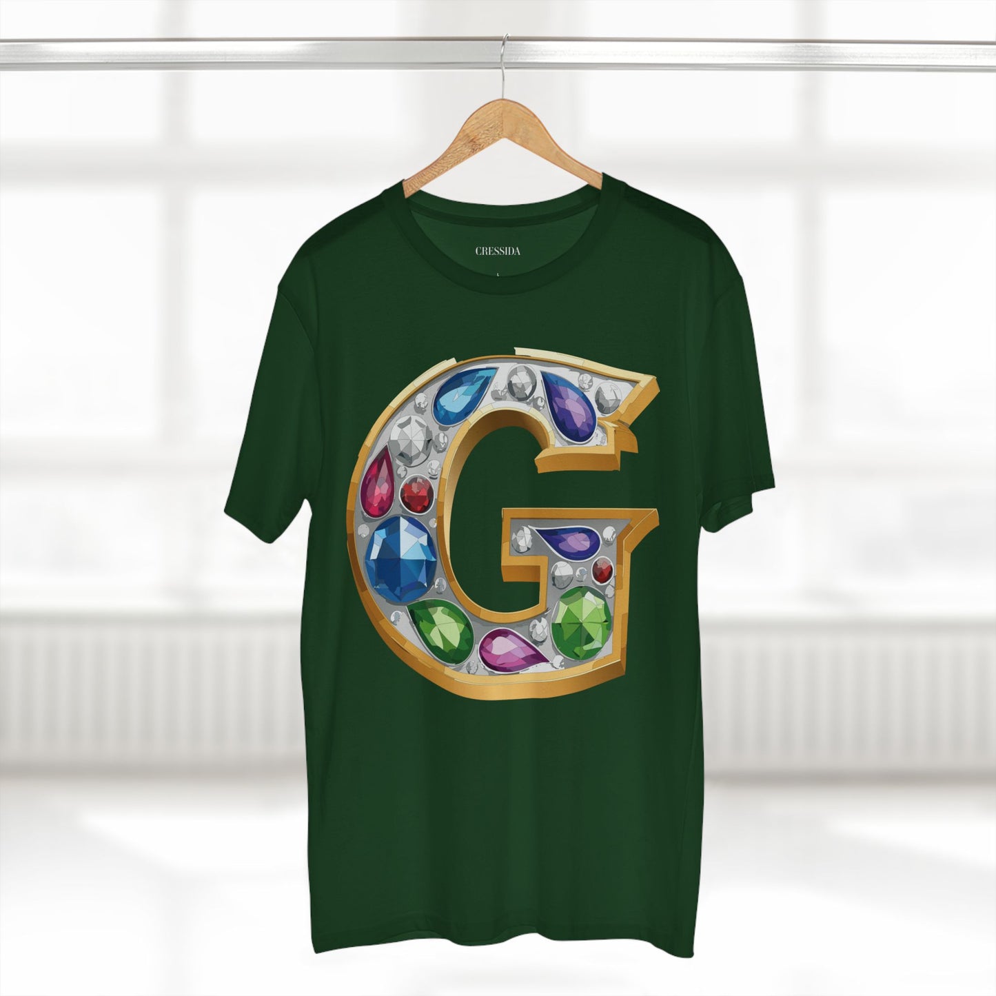 Letter Shirt, Shirt with Letters, Tee Shirt with Gold Letters