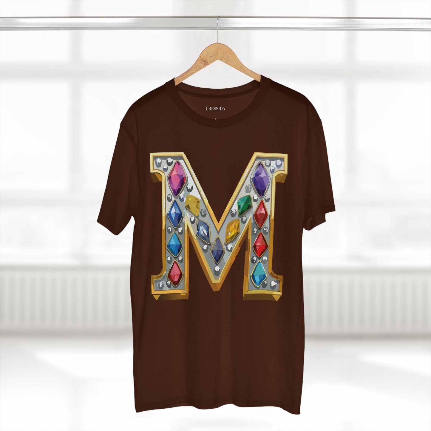 Letter Shirt, Shirt with Letters, Tee Shirt with Gold Letters