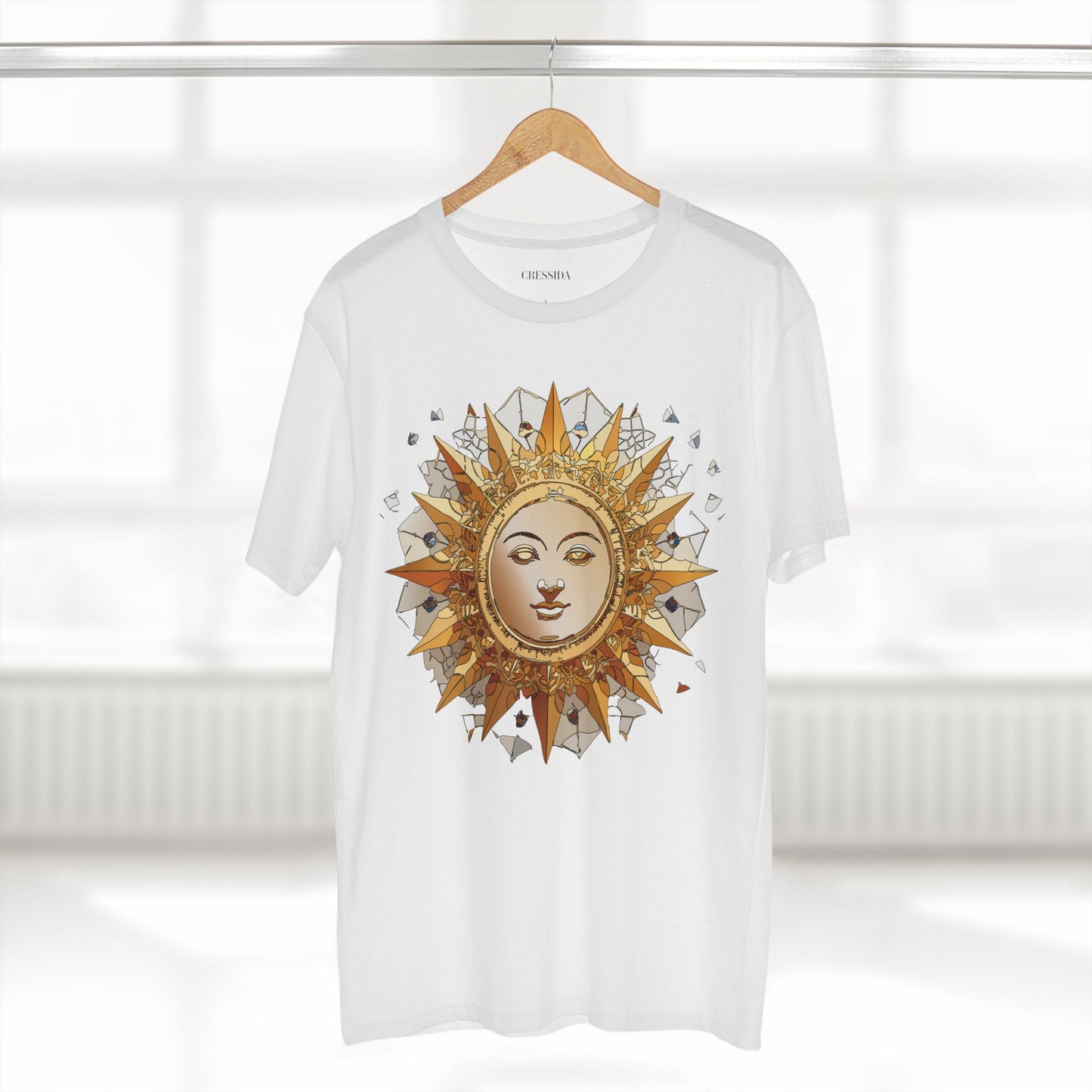 Sun Shirt, Shirt with Sun, Tee Shirt with Gold Sun