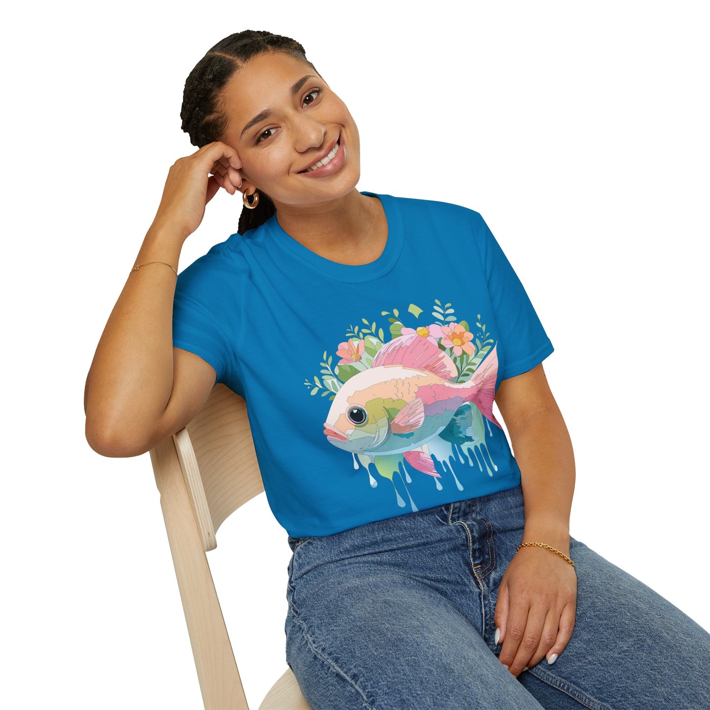 Fish Art Design Shirt, T Shirt with Fish, Graphic Shirt, Tee Shirt with Graphic Design, Shirt with Fish Graphic Art
