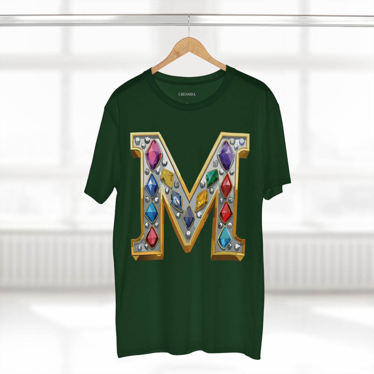 Letter Shirt, Shirt with Letters, Tee Shirt with Gold Letters