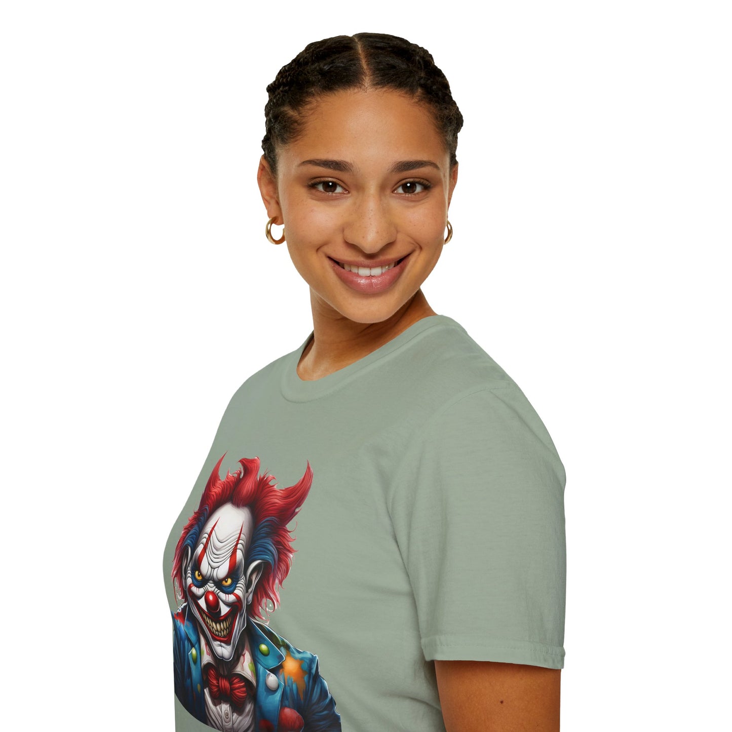Clown Shirt, T Shirt with Clown, Funny Man Shirt, Tee Shirt with Funny Man, Circus Shirt, Shirt with Circus, Scary Man Shirt, Shirt with Scary Man
