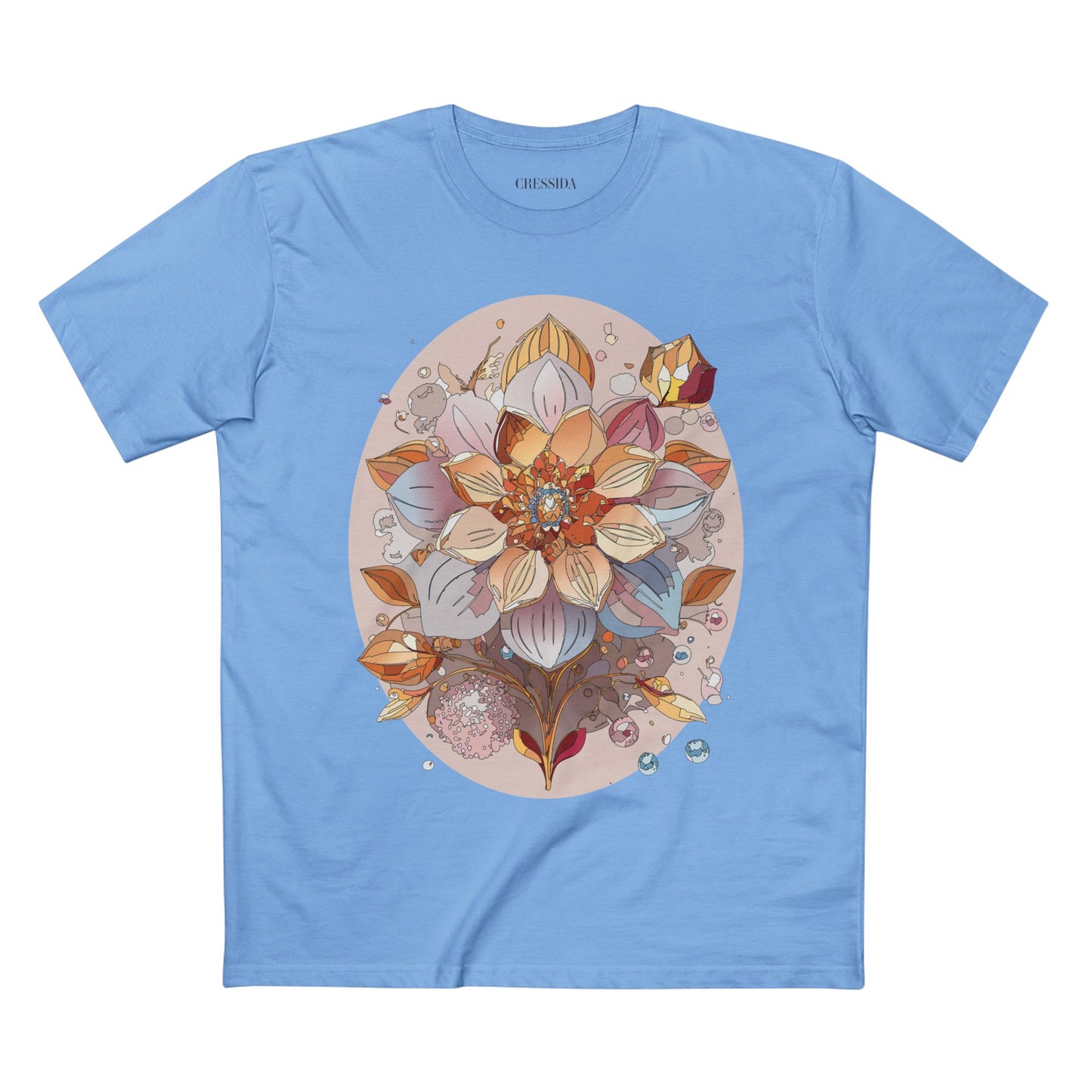 Floral Shirt, Shirt with Flower, Tee Shirt with Antique Flower