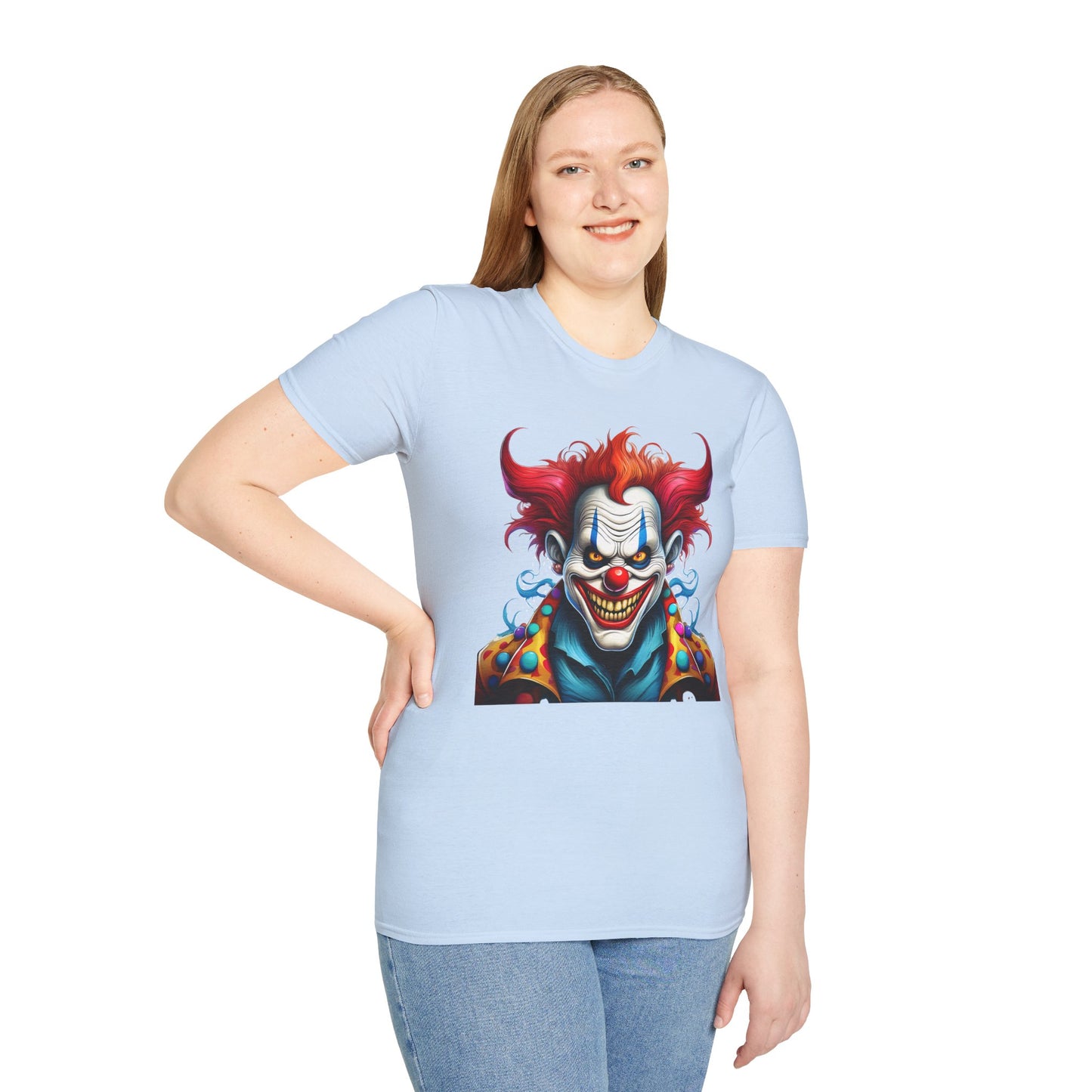 Clown Shirt, T Shirt with Clown, Funny Man Shirt, Tee Shirt with Funny Man, Circus Shirt, Shirt with Circus, Scary Man Shirt, Shirt with Scary Man