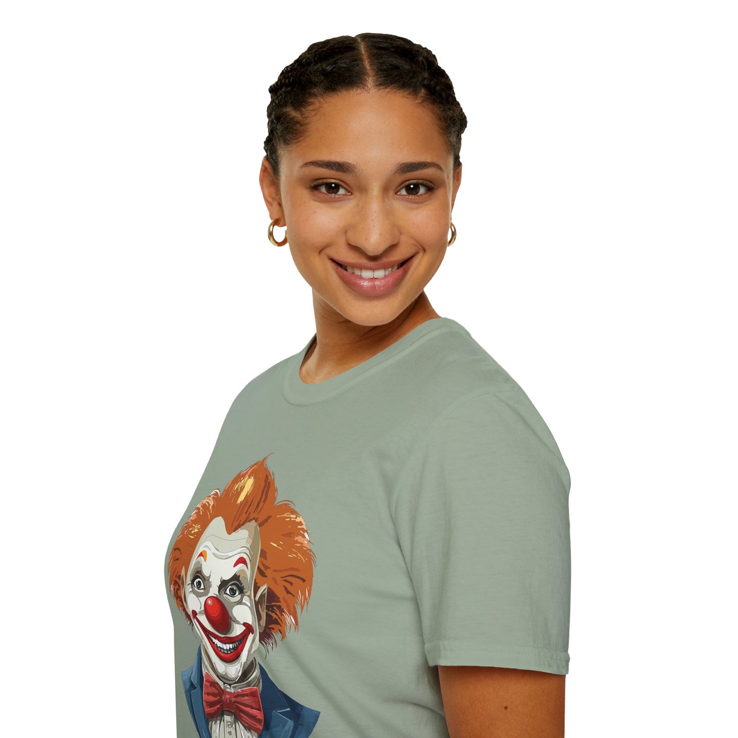 Clown Shirt, T Shirt with Clown, Funny Man Shirt, Tee Shirt with Funny Man, Circus Shirt, Shirt with Circus, Scary Man Shirt, Shirt with Scary Man