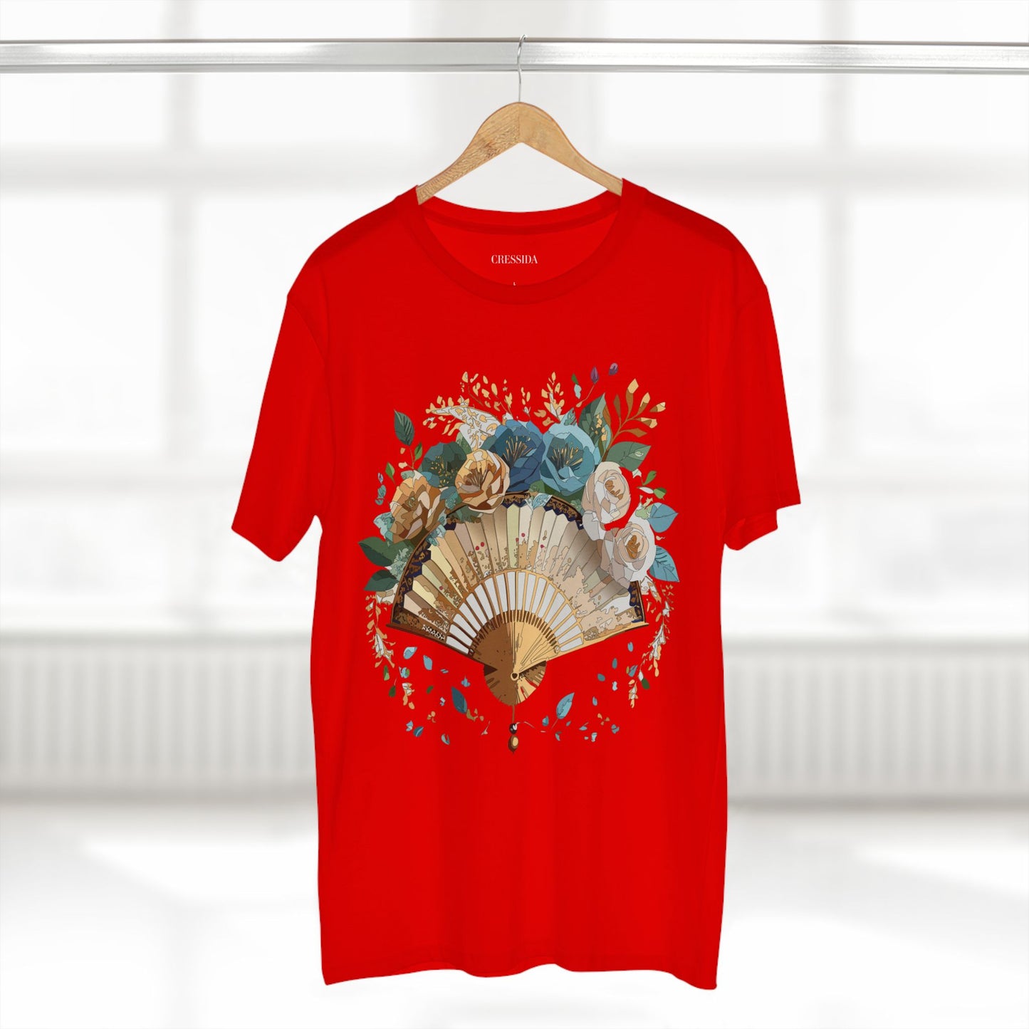 Fan shirt, Shirt with Fan, Tee Shirt with Antique Fan