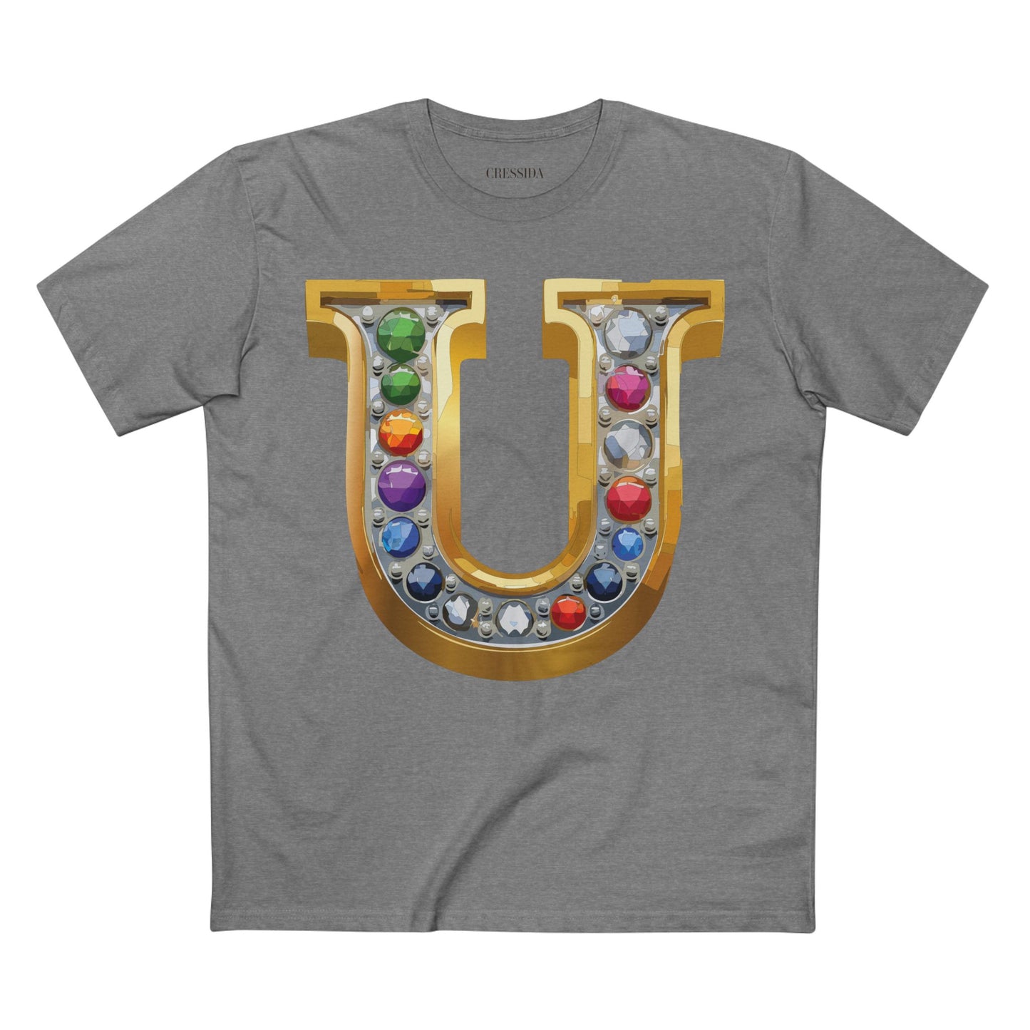 Letter Shirt, Shirt with Letters, Tee Shirt with Gold Letters