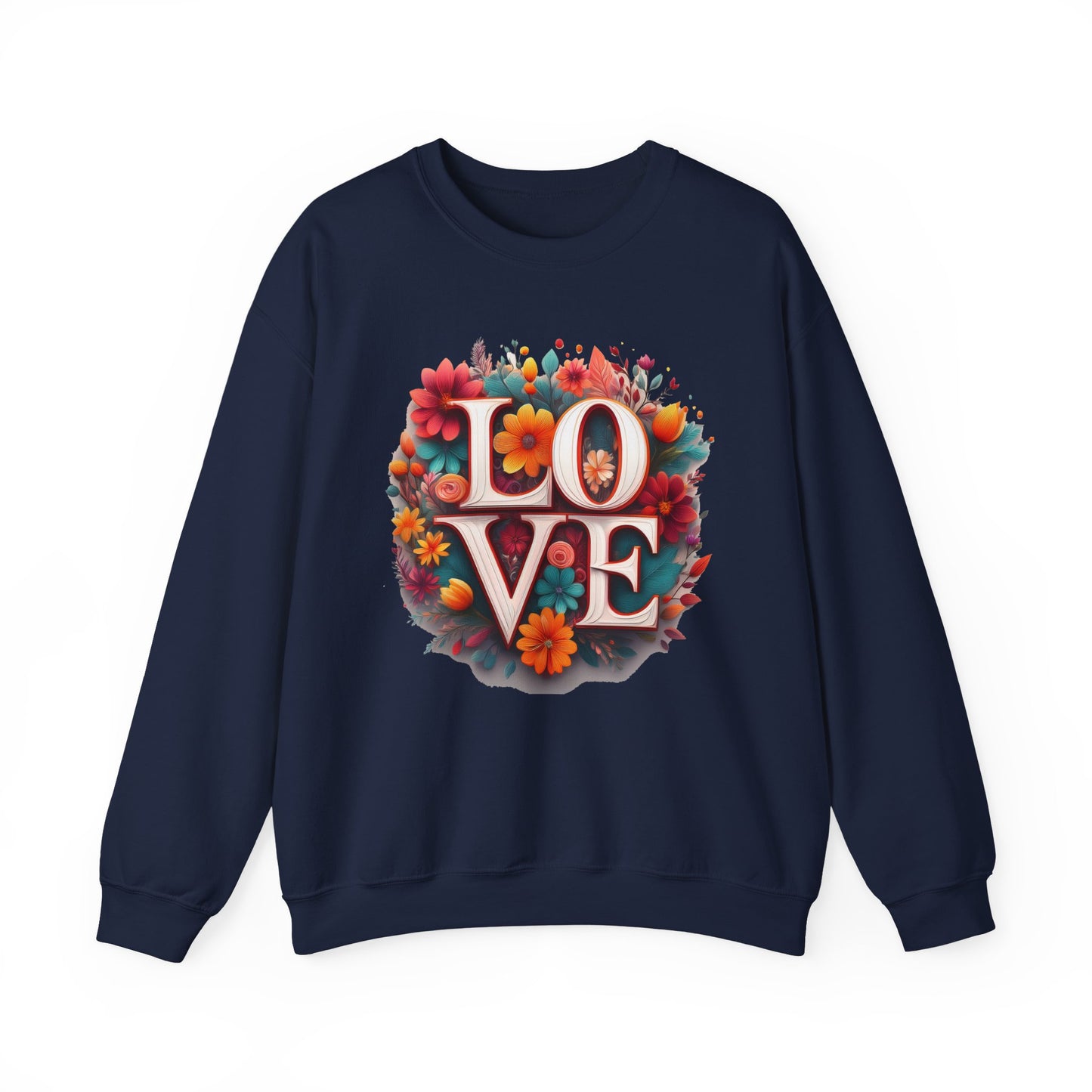 Floral Love Sweatshirt, Valentine's Day Sweatshirt, Love Flower Sweatshirt