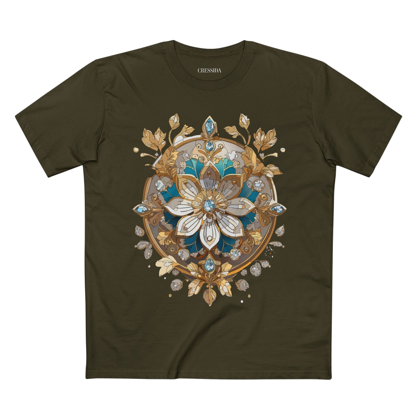 Floral Shirt, Shirt with Flower, Tee Shirt with Antique Flower