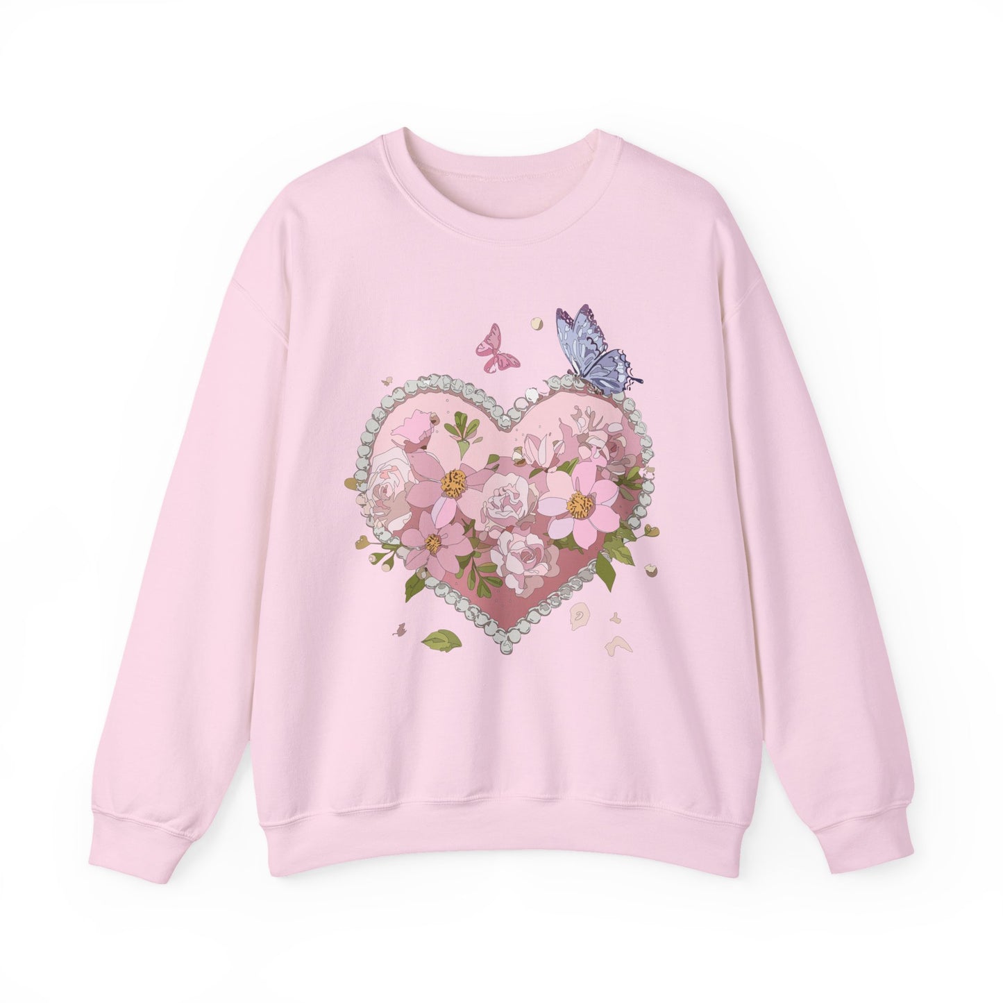 Floral Heart Sweatshirt, Floral Love Sweatshirt, Valentine's Day Sweatshirt, Heart Floral Sweatshirt