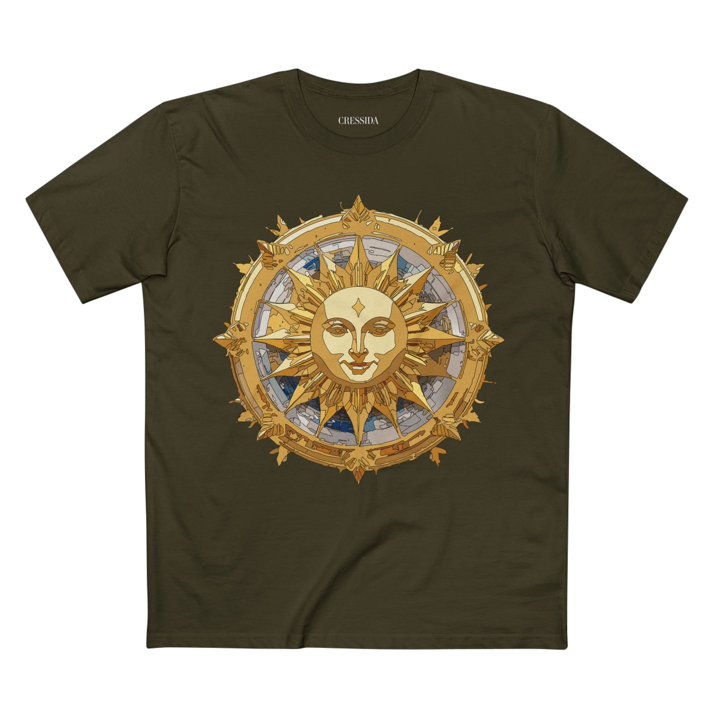 Sun Shirt, Shirt with Sun, Tee Shirt with Gold Sun